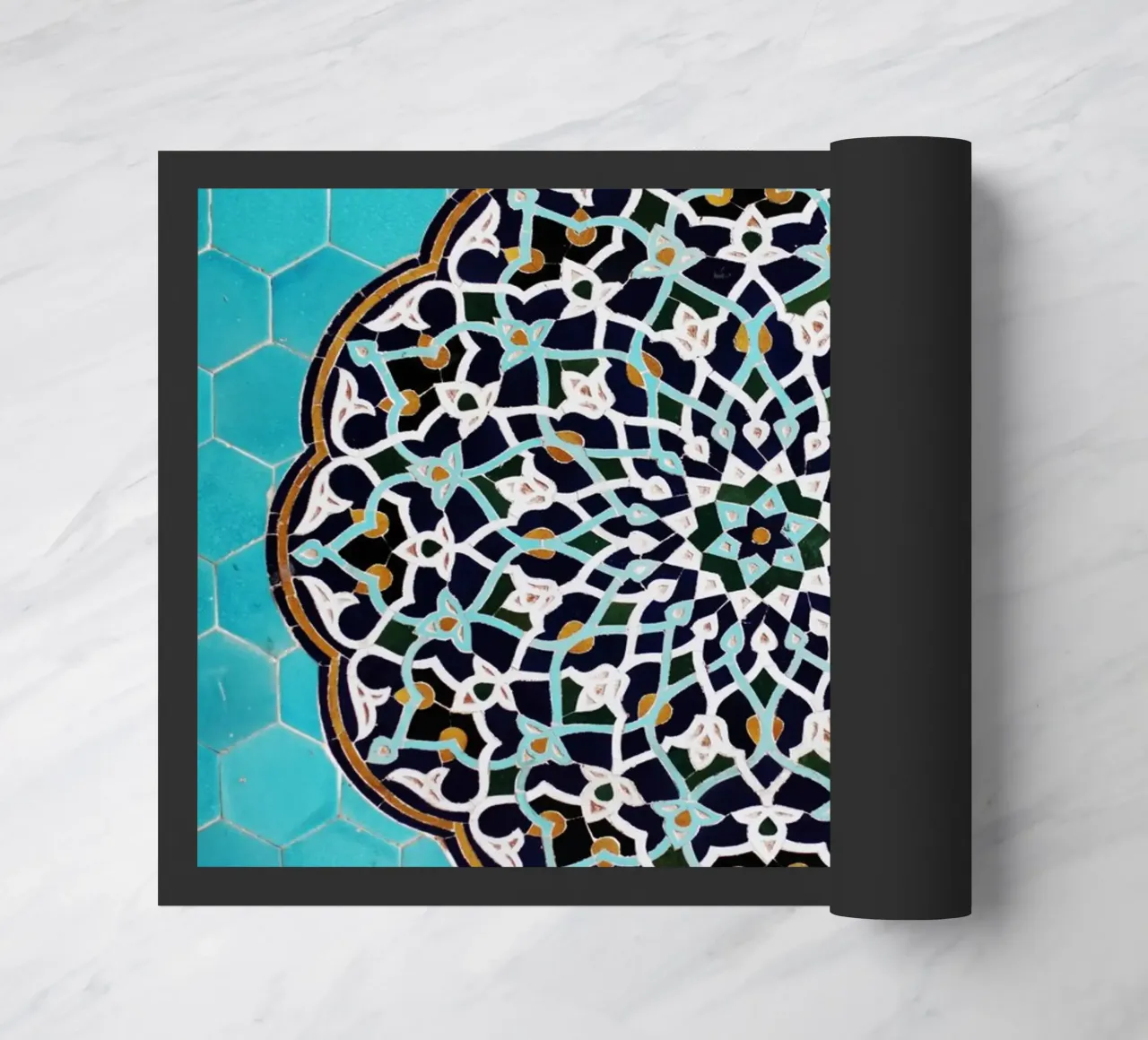 Mosaik Muster in Moschee im Iran Fußmatte von art picture