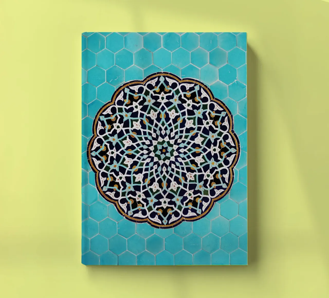 Mosaic pattern in mosque in Iran notebook by art picture