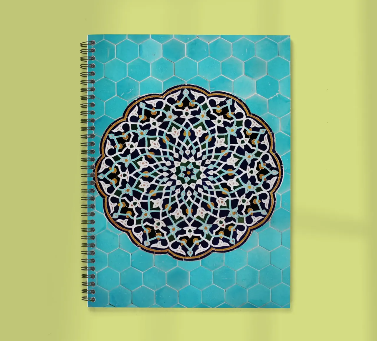 Mosaic pattern in mosque in Iran spiral notebook by atmospheric pictures