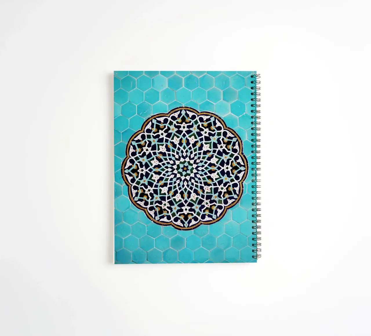 Mosaic pattern in mosque in Iran spiral notebook by atmospheric pictures