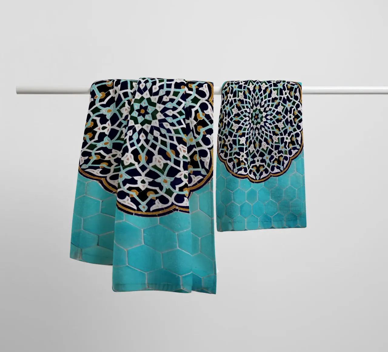 Motif de mosaïque dans une mosquée en Iran serviette de bain de art picture