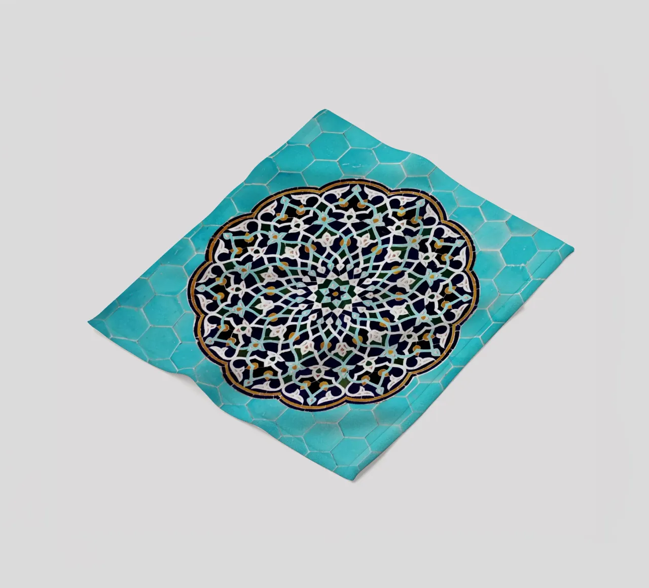 Mosaic pattern in mosque in Iran fleece blanket by atmospheric pictures