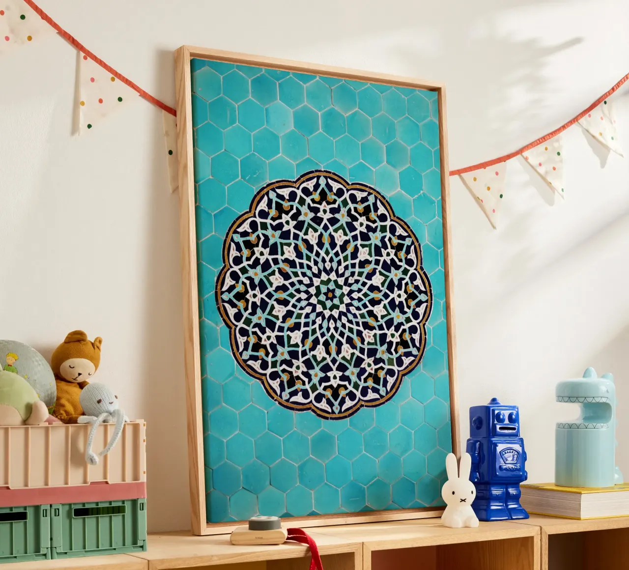 Mosaic pattern in mosque in Iran canvas by art picture