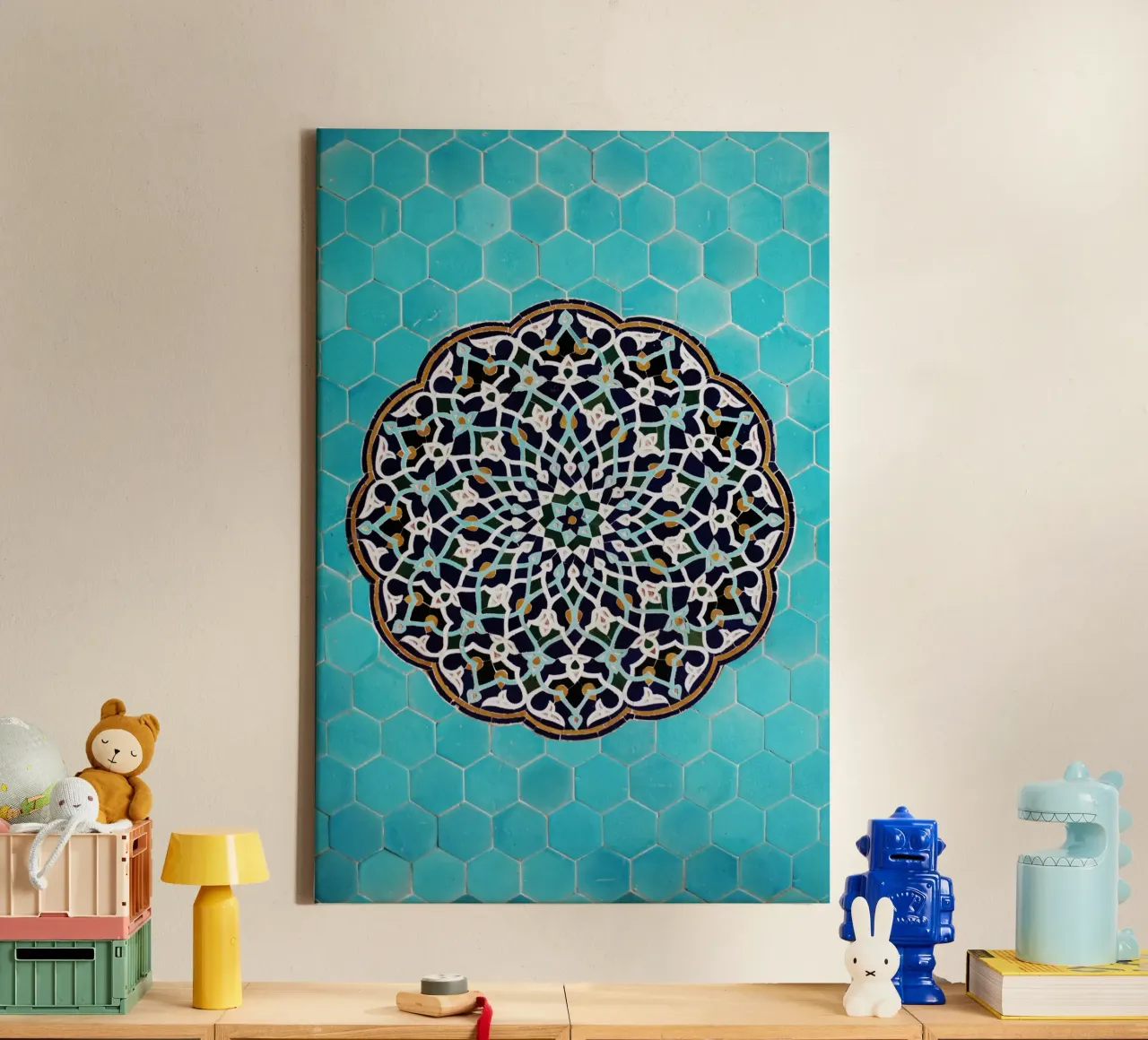 Mosaic pattern in mosque in Iran canvas by art picture