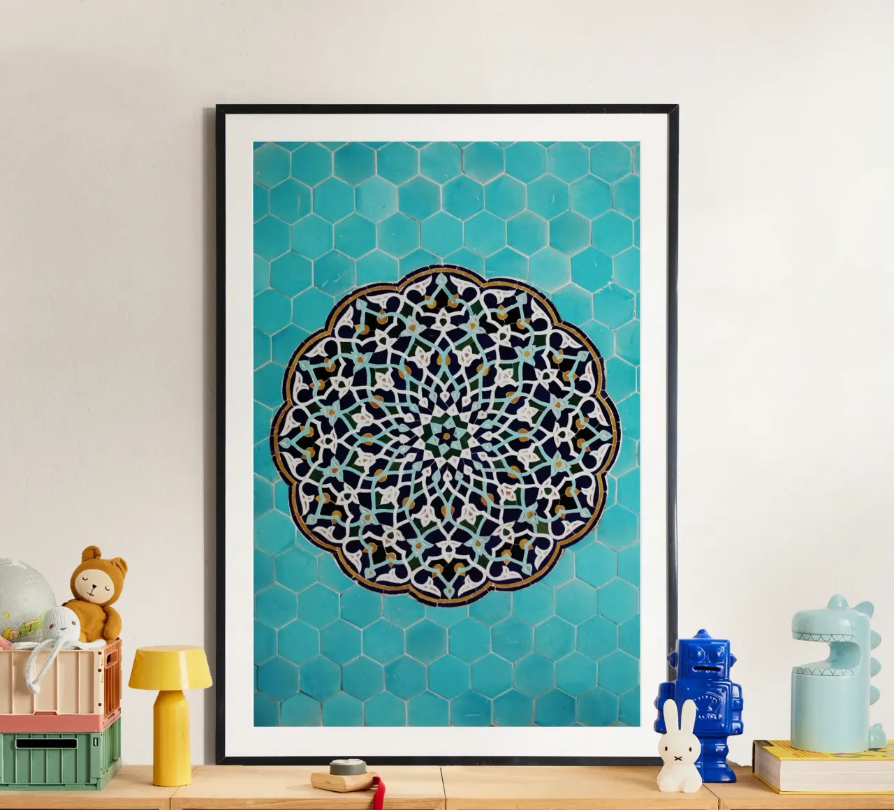 Un mosaico in una moschea in Iran carta hahnemühle da art picture