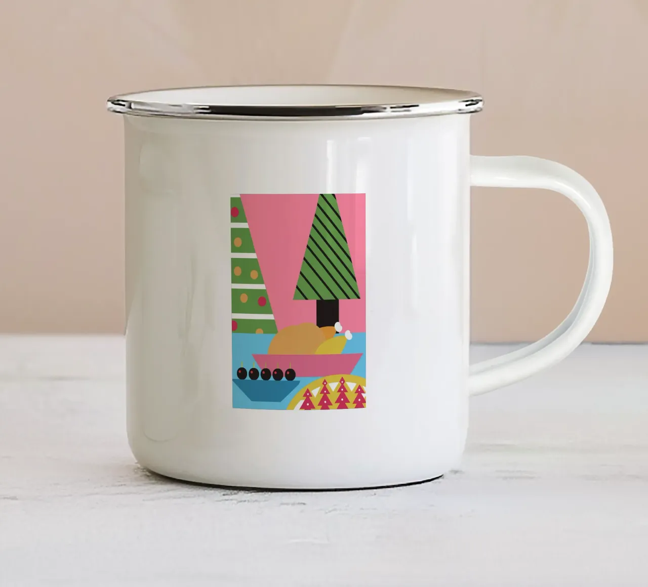Buon Natale tazza in smalto da LOOK DIFFERENT