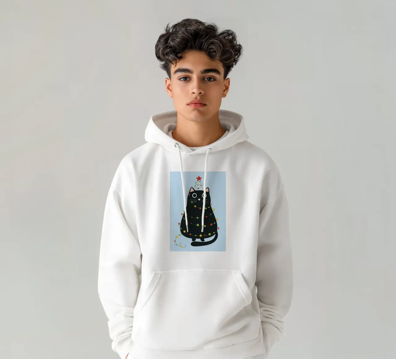 lampada per gatti albero di Natale felpa con cappuccio da Avocadoz