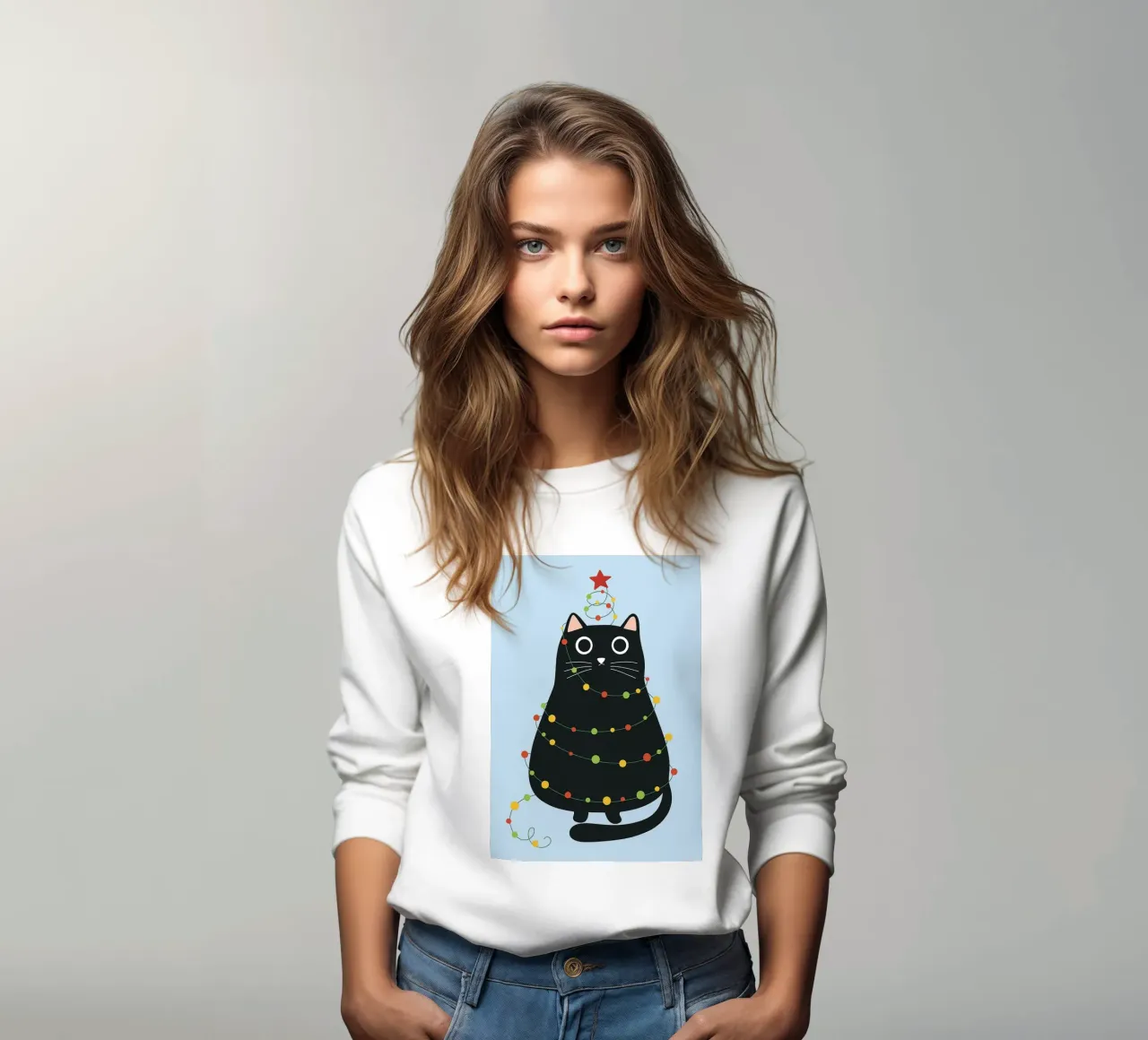 lampada per gatti albero di Natale felpa da Avocadoz