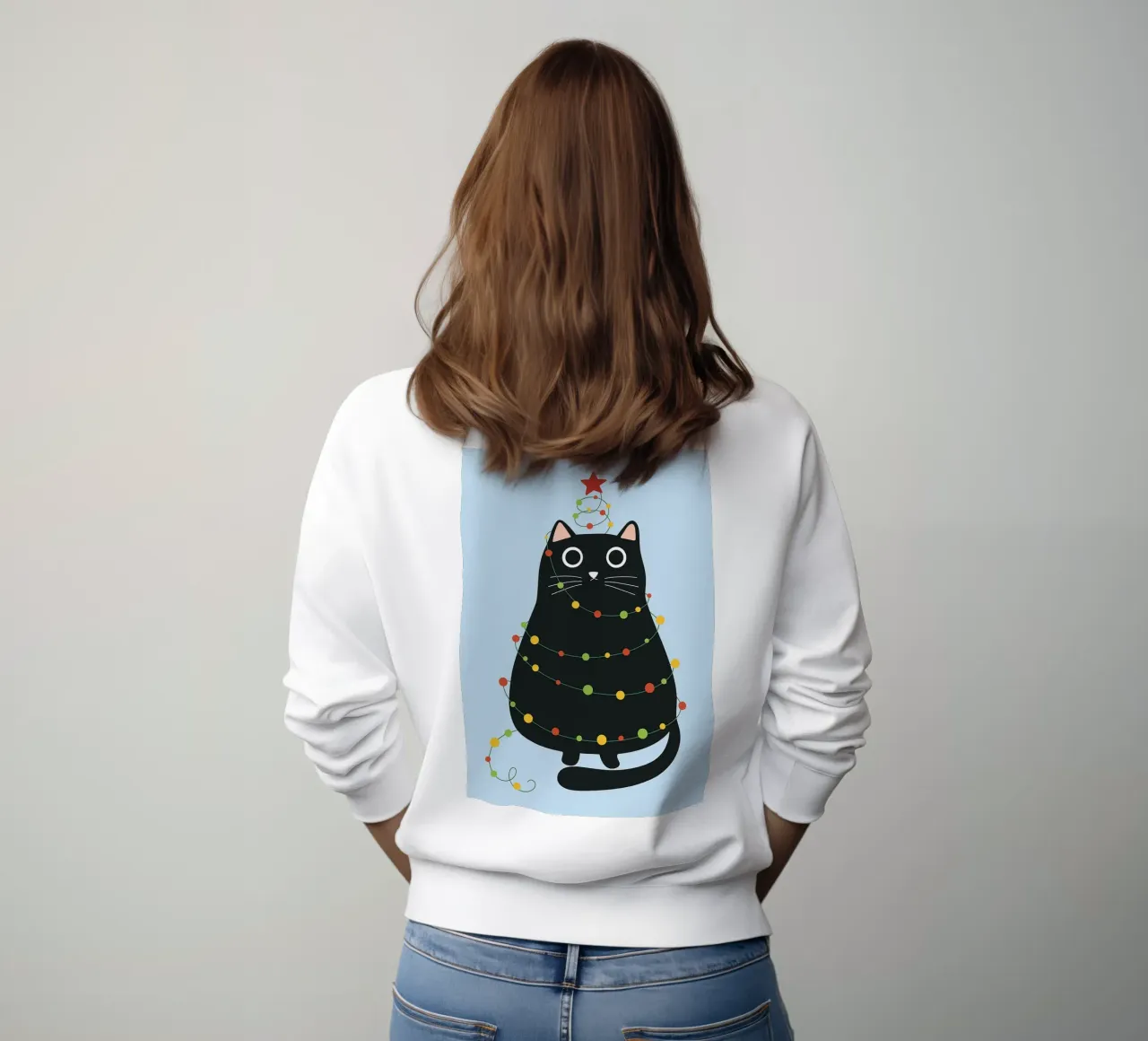 lampada per gatti albero di Natale felpa da Avocadoz