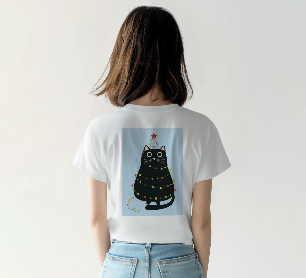 lampada per gatti albero di Natale t-shirt da Avocadoz
