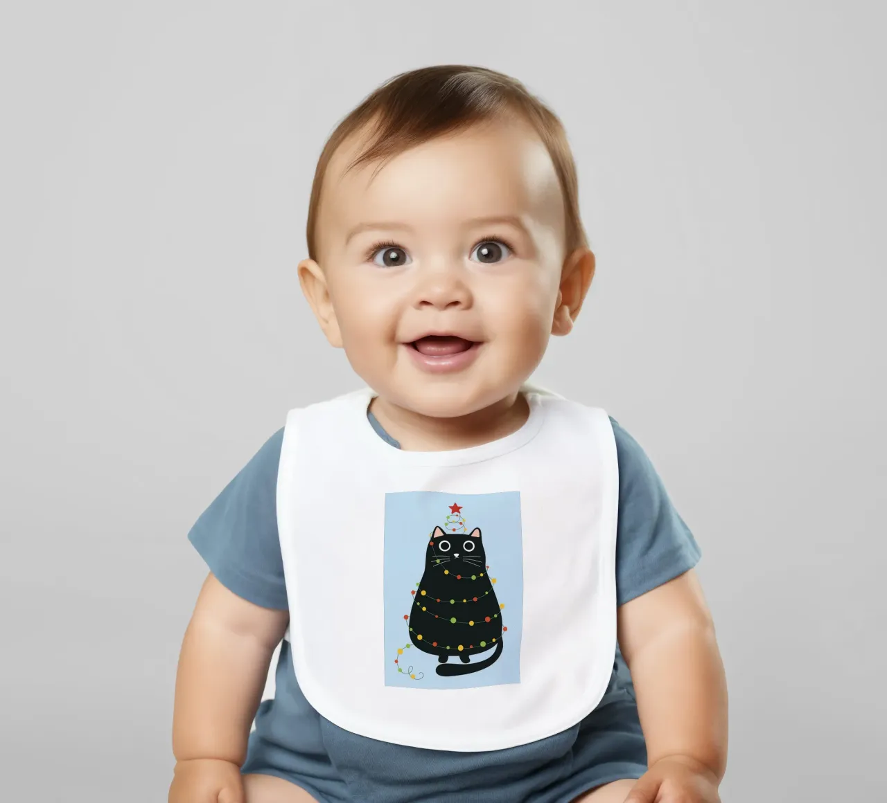 lampada per gatti albero di Natale bavaglino da Avocadoz