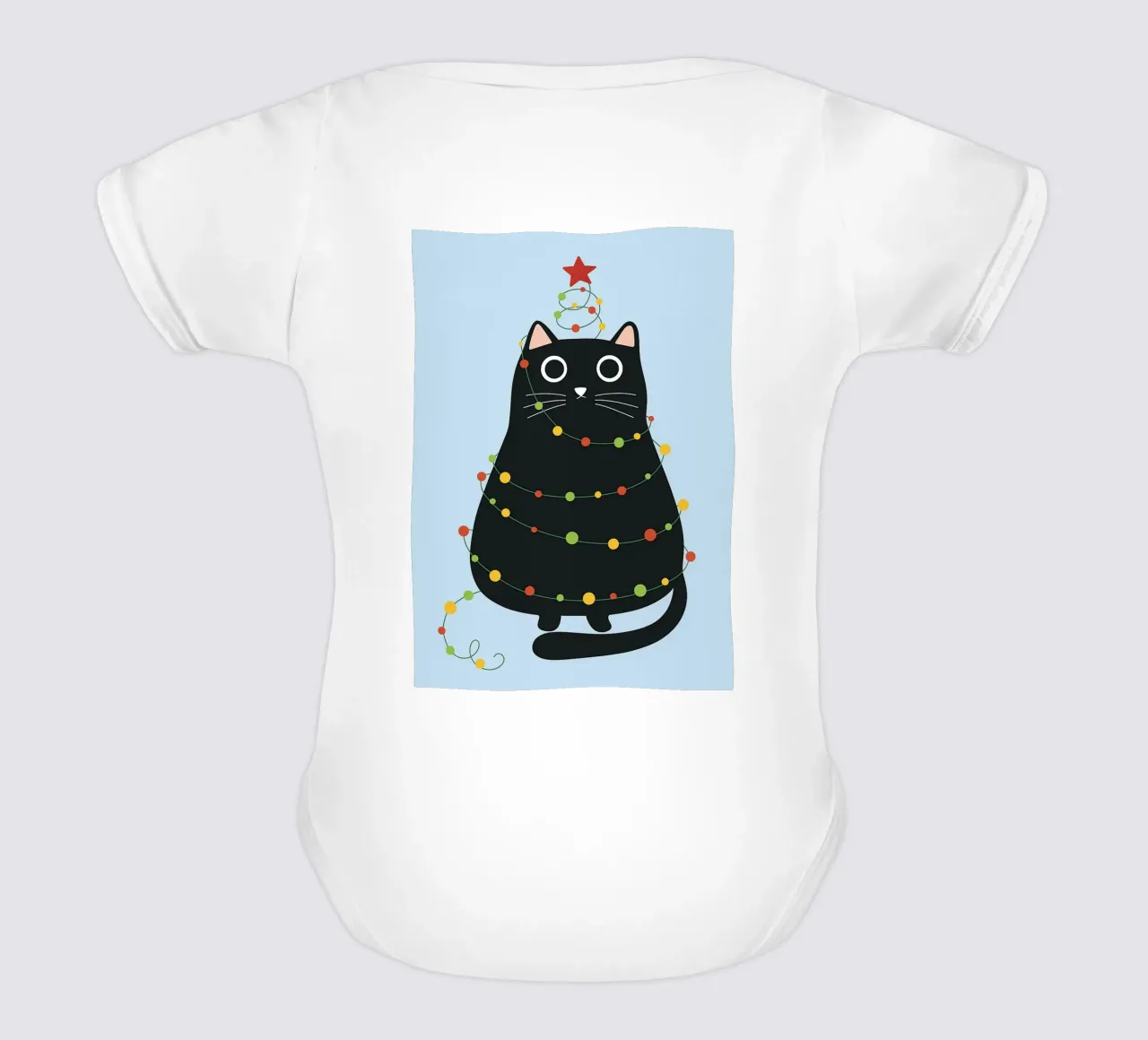 lampada per gatti albero di Natale body neonato maniche corte da Avocadoz
