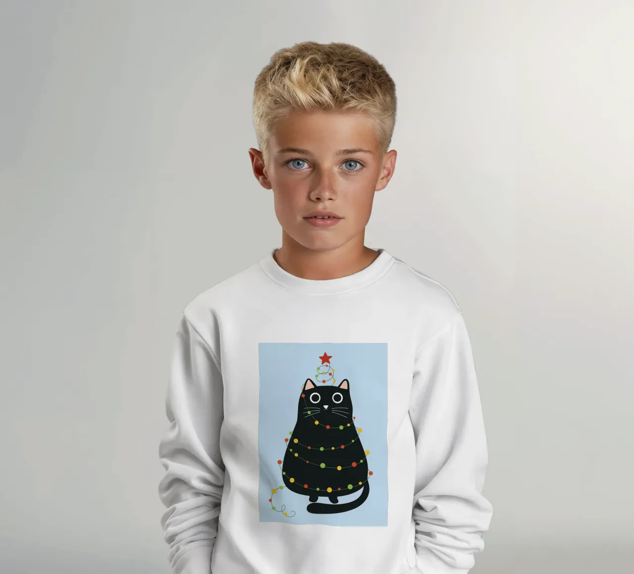 lampada per gatti albero di Natale felpa bambino da Avocadoz