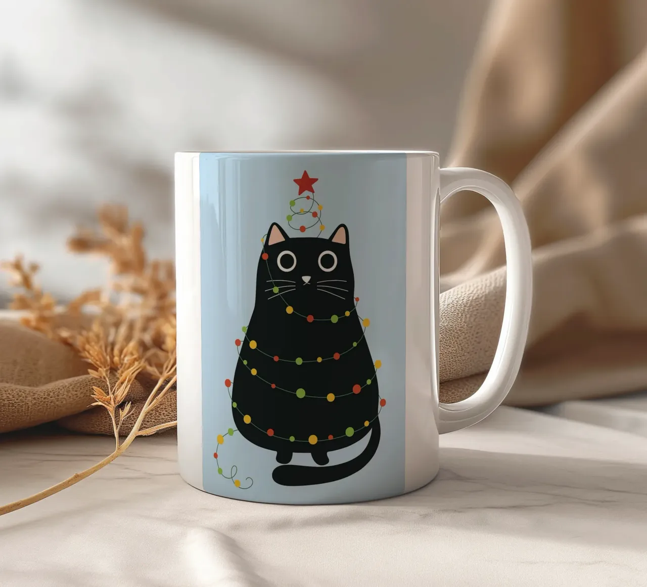 lampada per gatti albero di Natale tazza in ceramica da Avocadoz