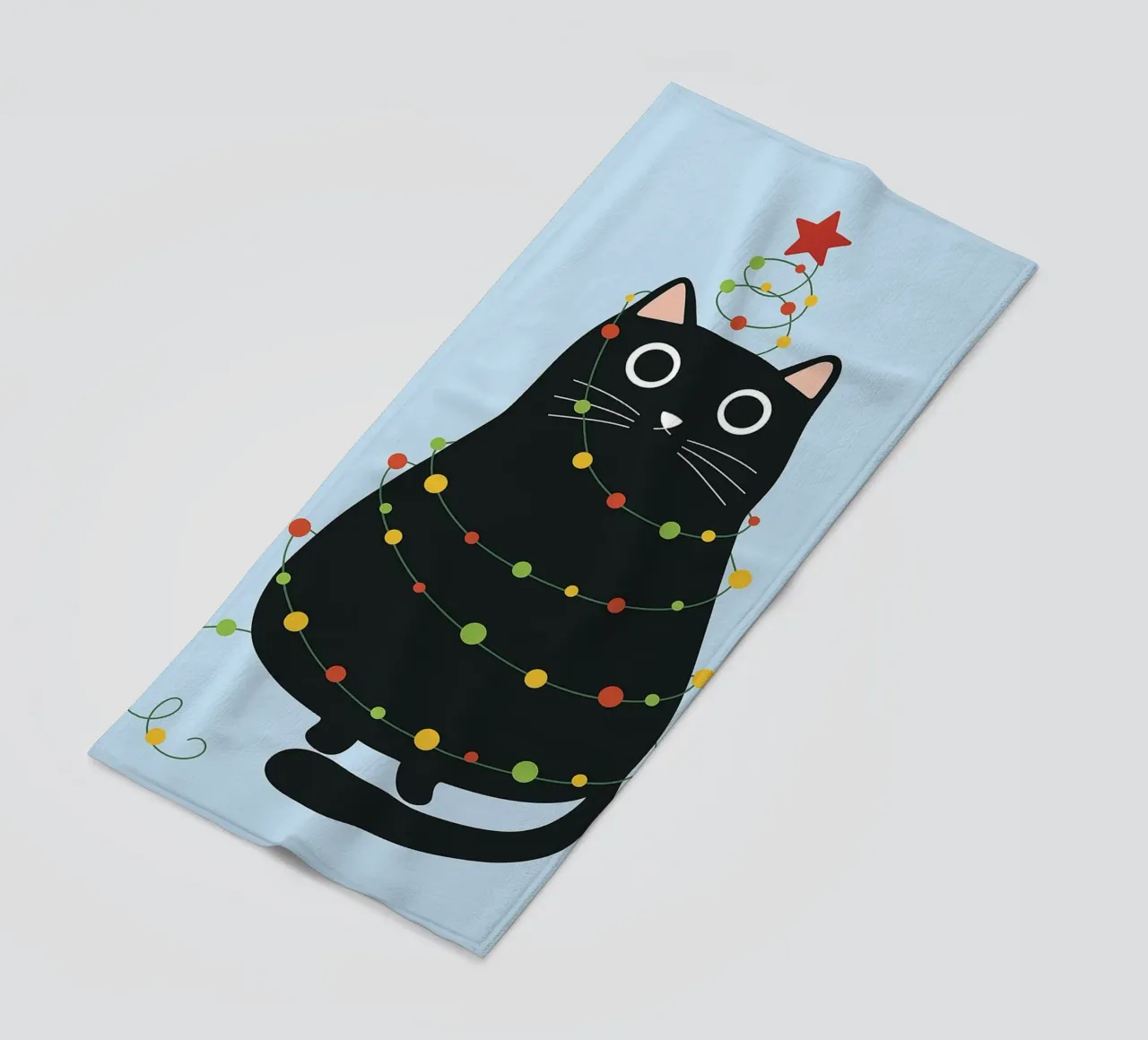 lampada per gatti albero di Natale telo mare da Avocadoz