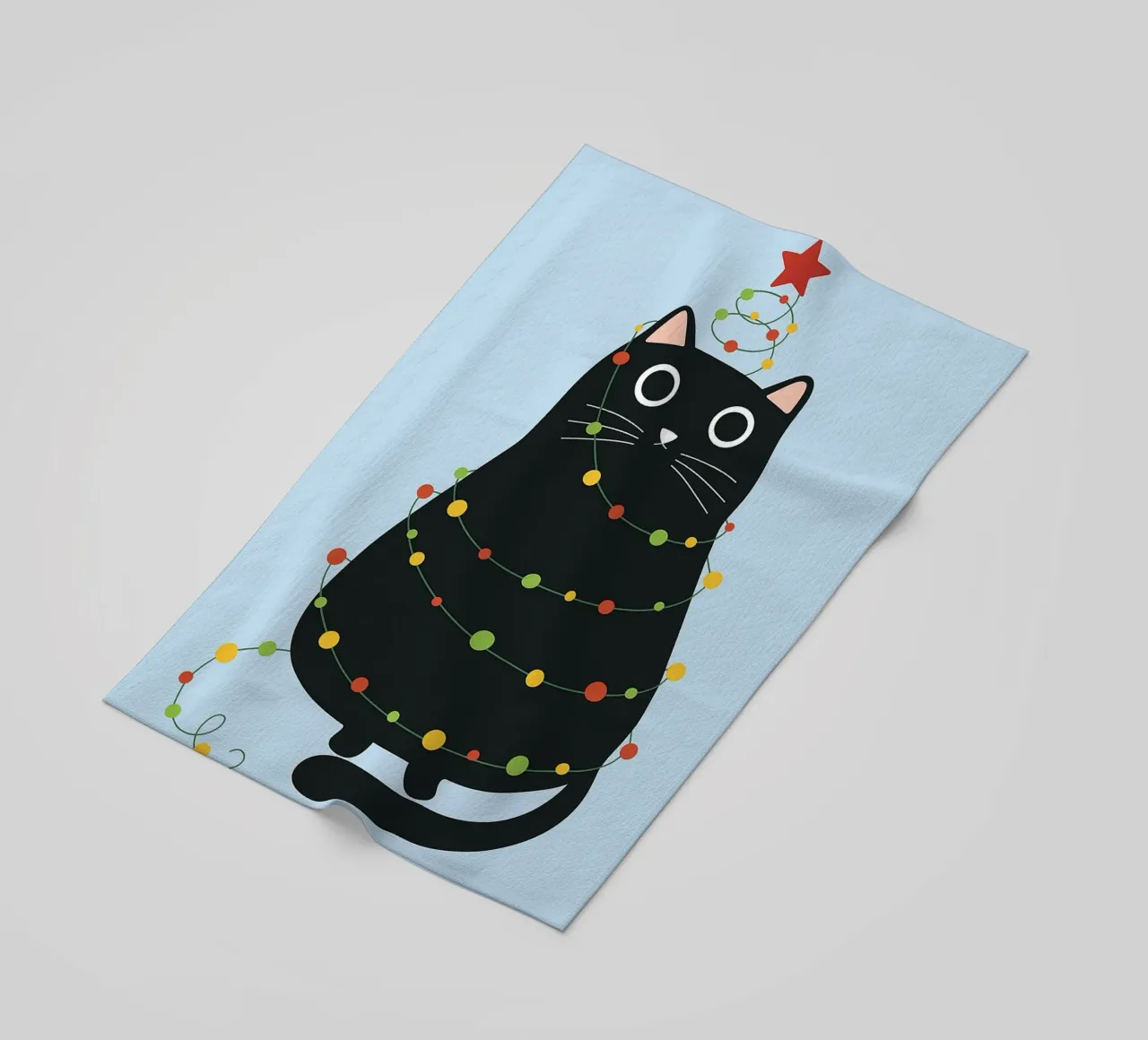 lampada per gatti albero di Natale telo mare da Avocadoz