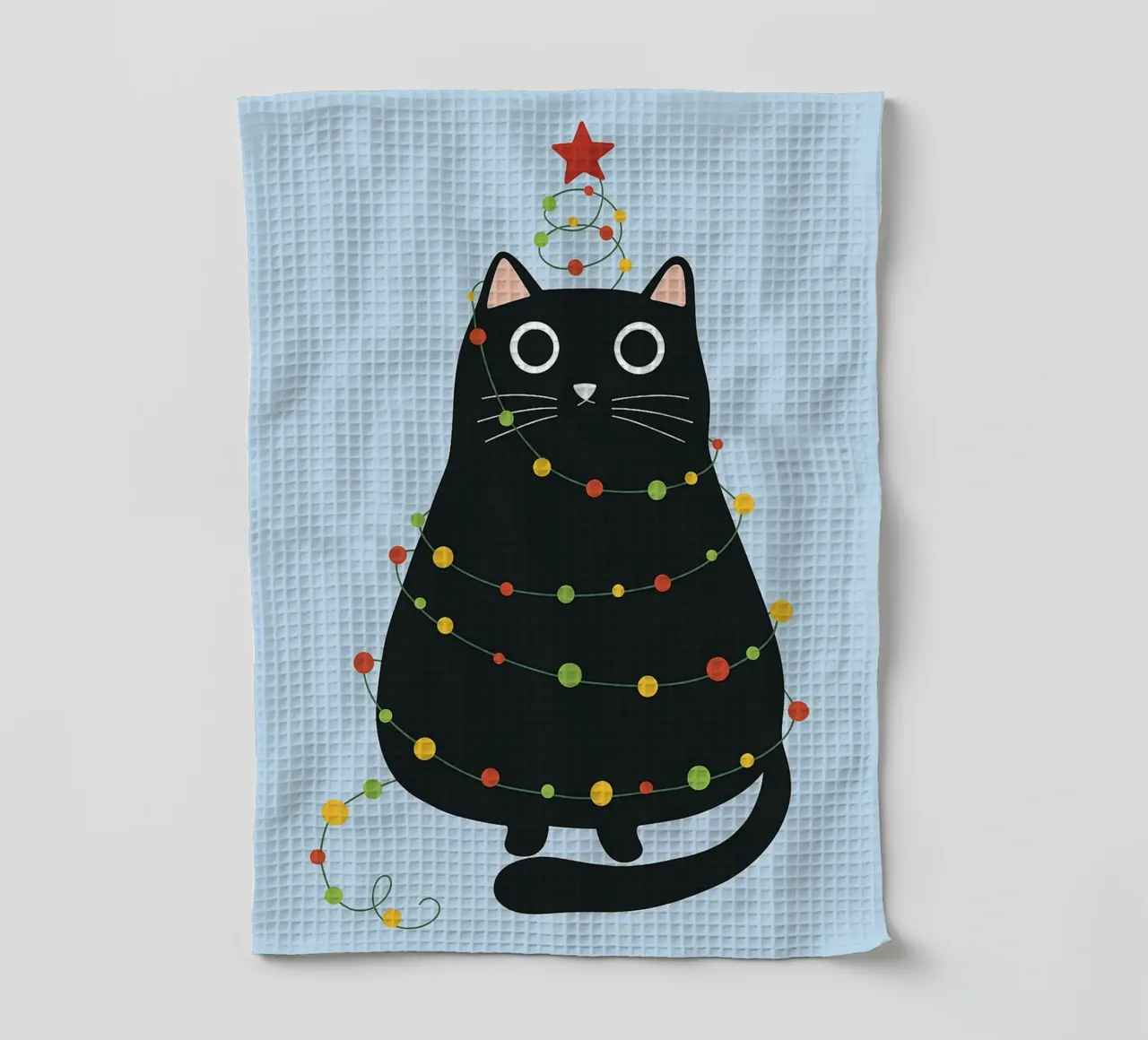 lampada per gatti albero di Natale canovaccio da cucina da Avocadoz