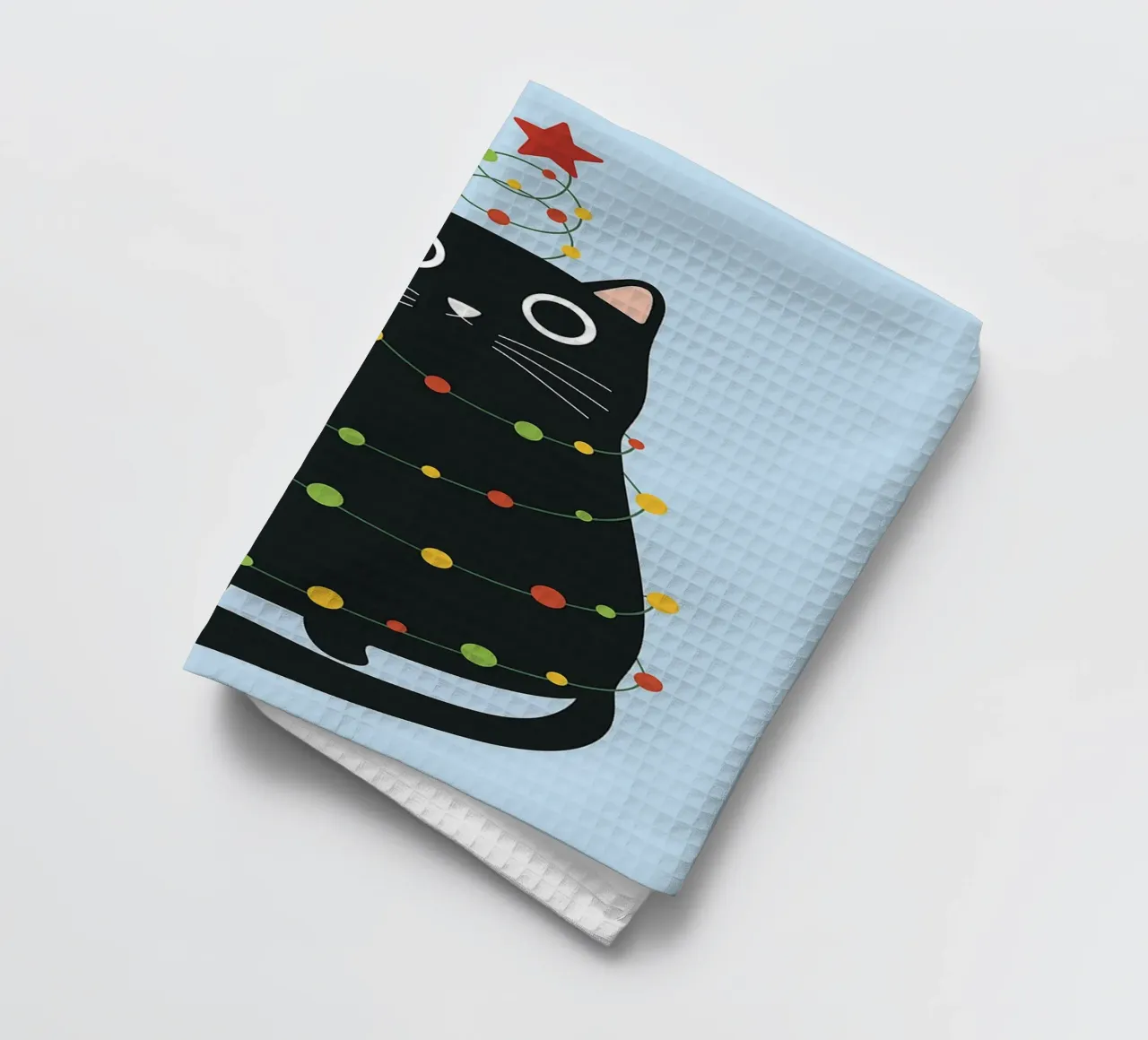 lampada per gatti albero di Natale canovaccio da cucina da Avocadoz