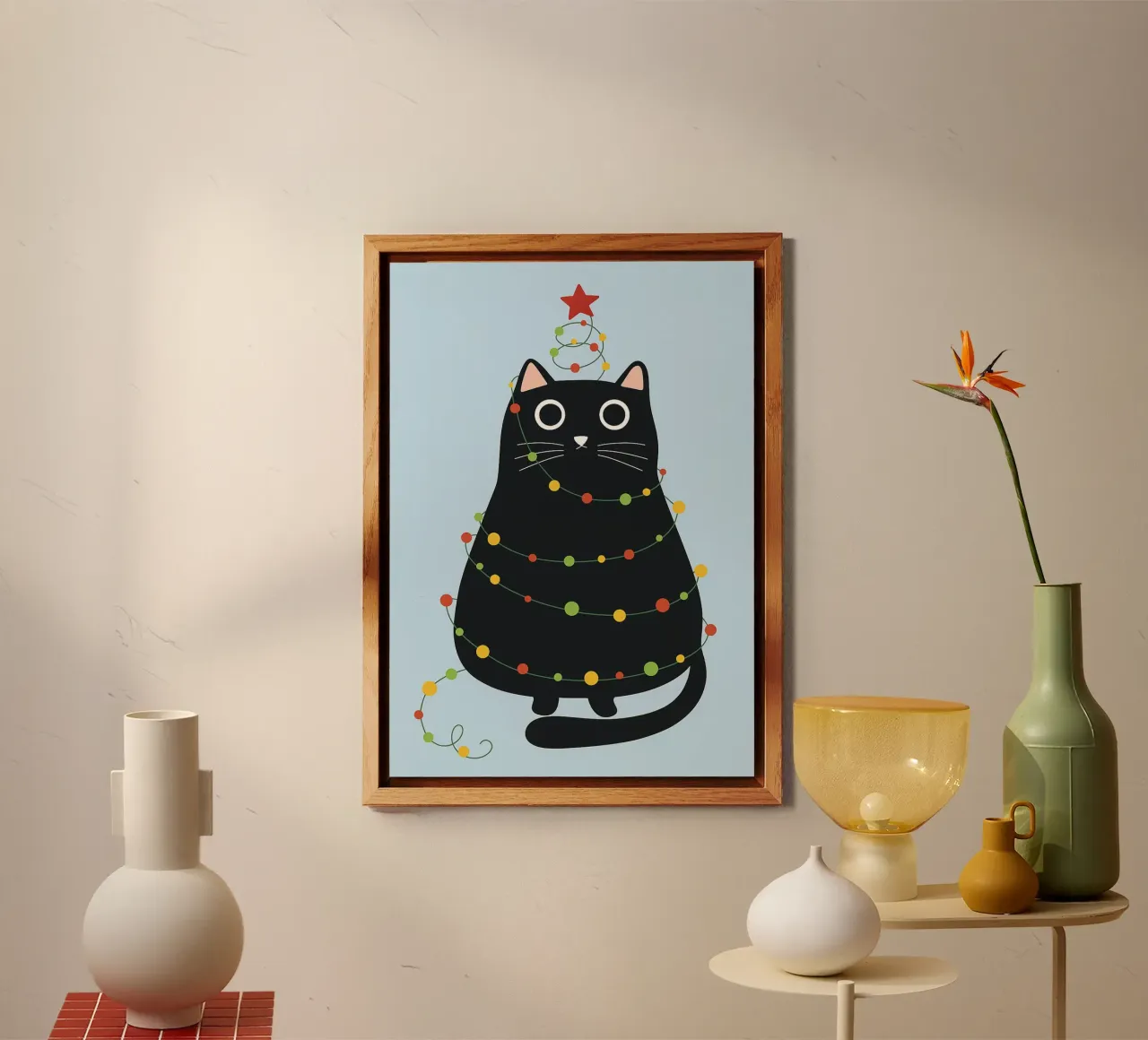 lampada per gatti albero di Natale alluminio dibond da Avocadoz