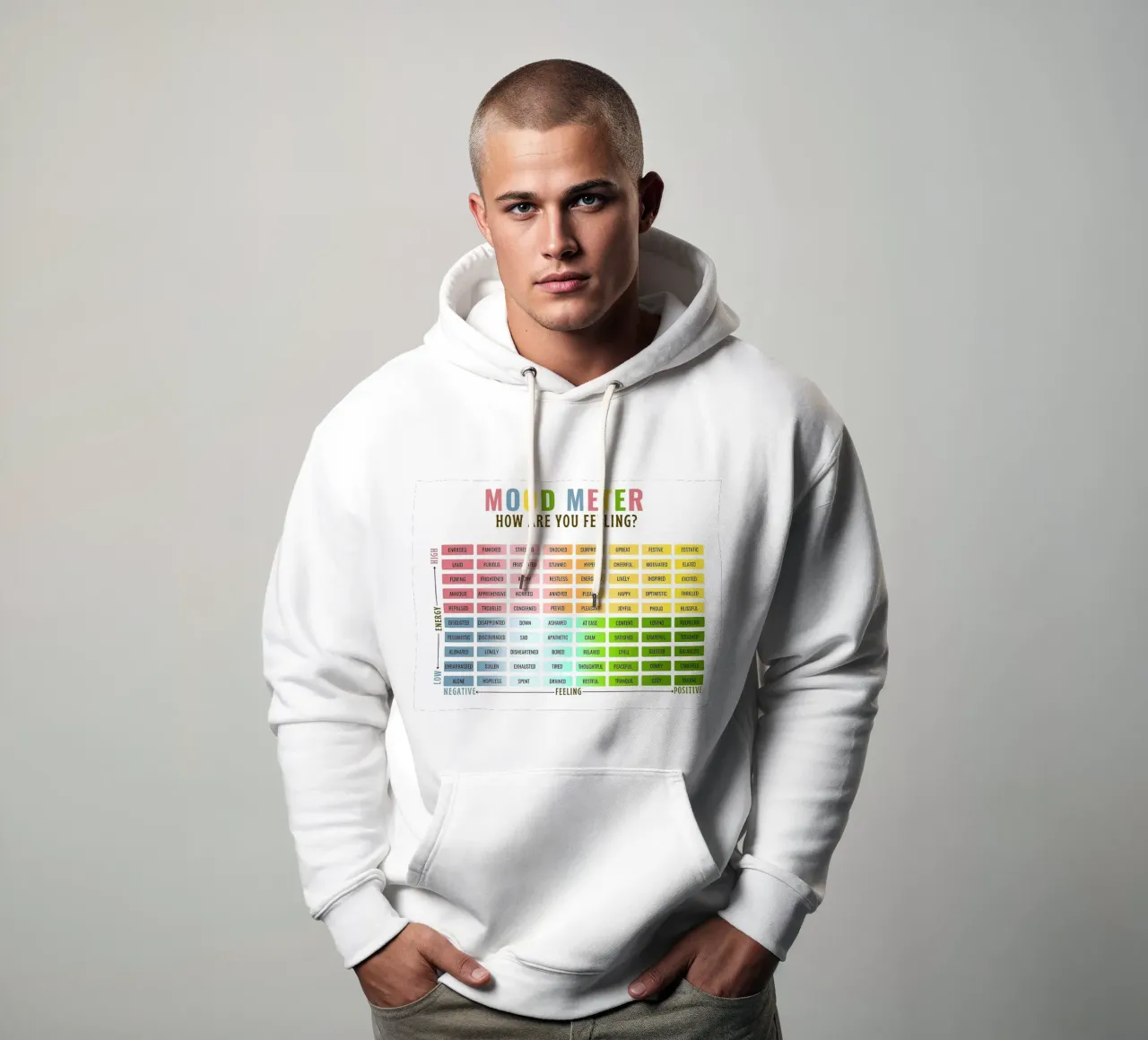 Misuratore dell'umore felpa con cappuccio da Ninda Creation Art