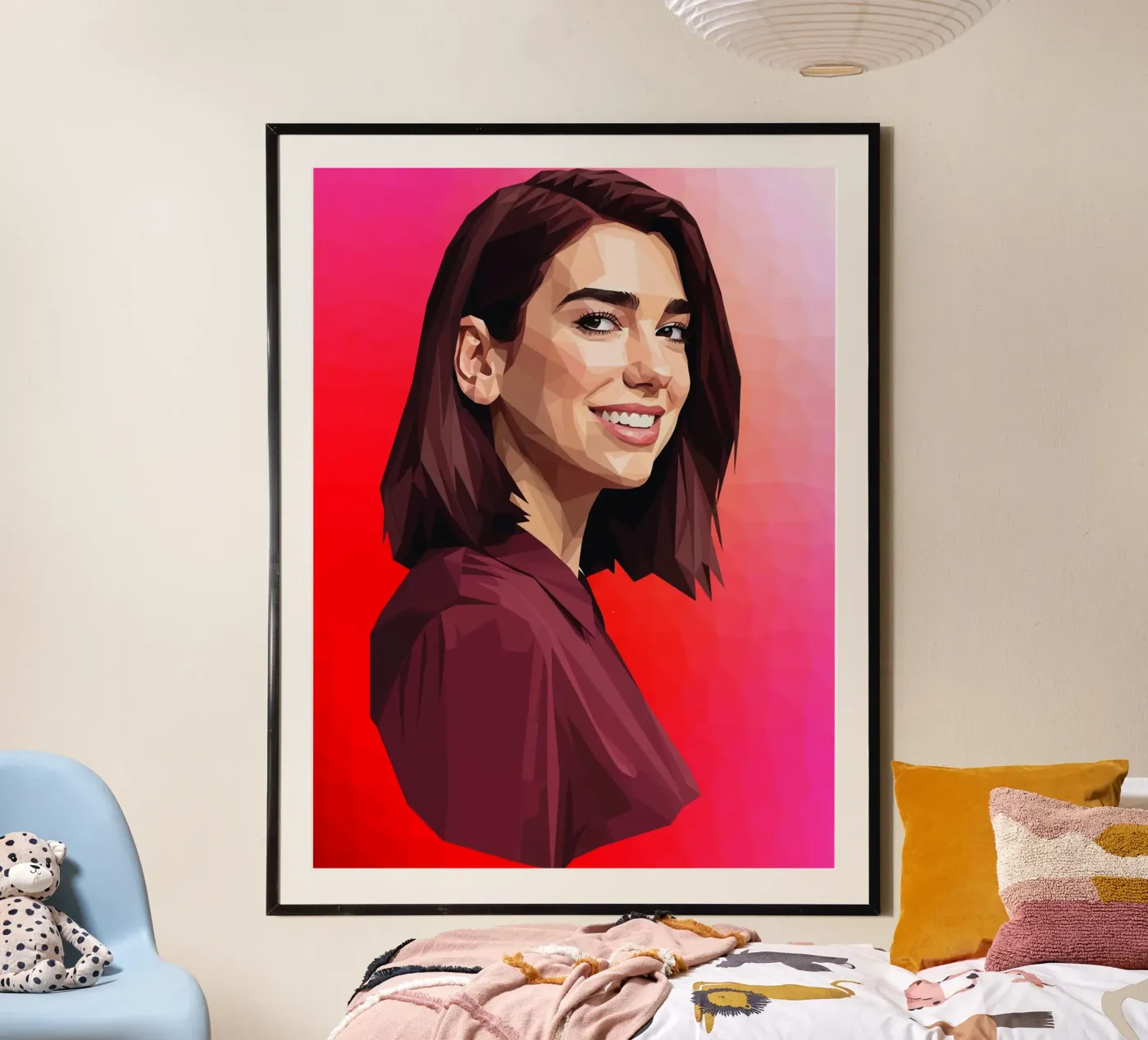 Dua Lipa Low poly poster da Low Profile