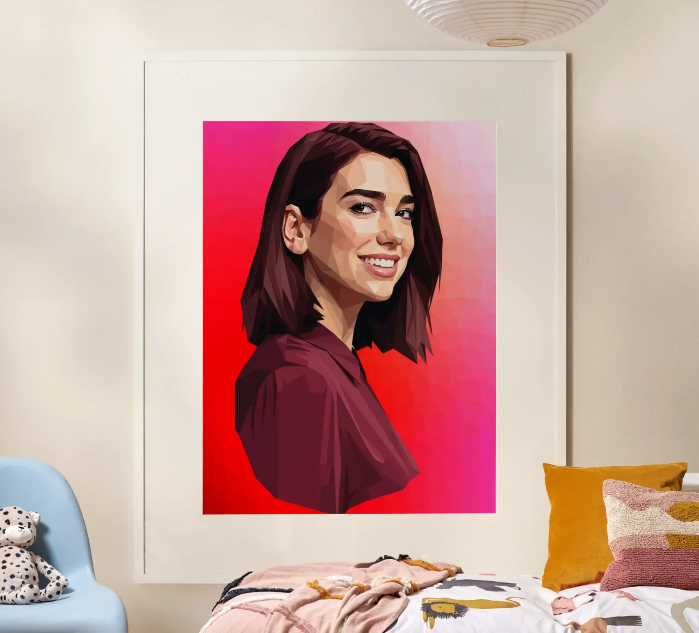 Dua Lipa Low poly poster da Low Profile