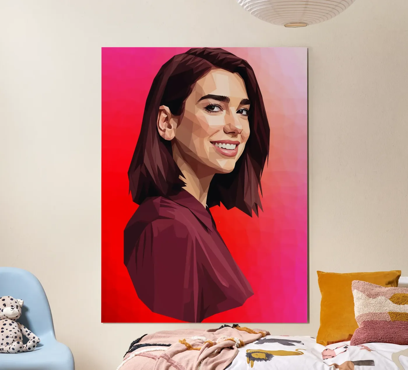 Dua Lipa Low poly poster da Low Profile