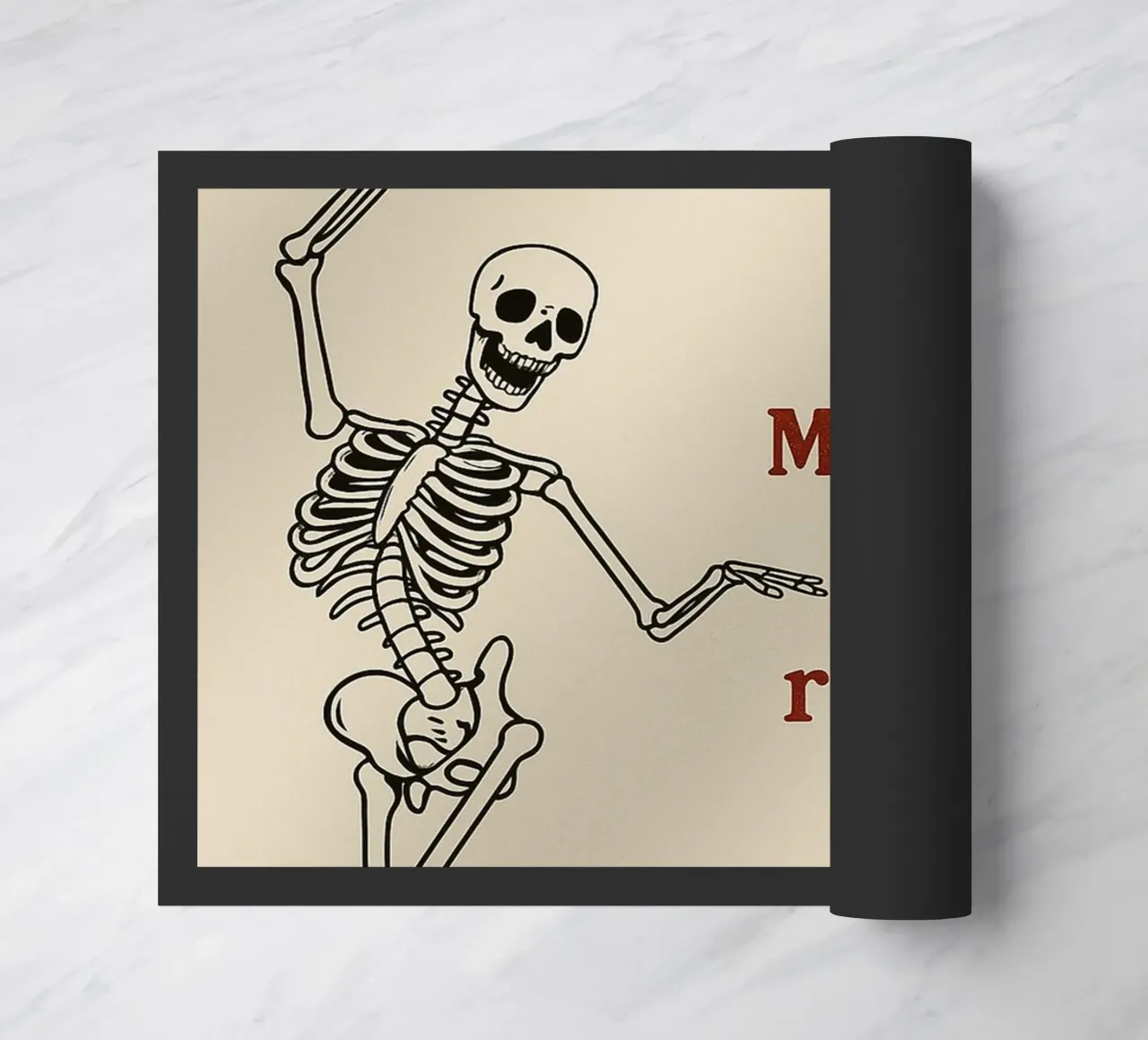 funny skeleton doormat by Avocadoz