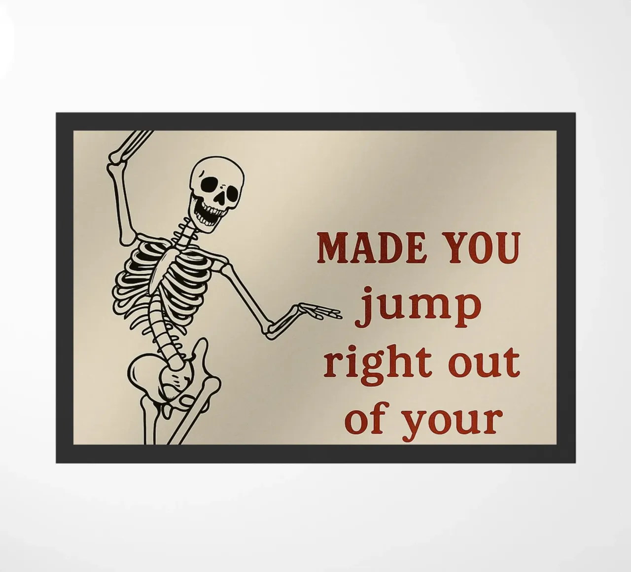 funny skeleton doormat by Avocadoz