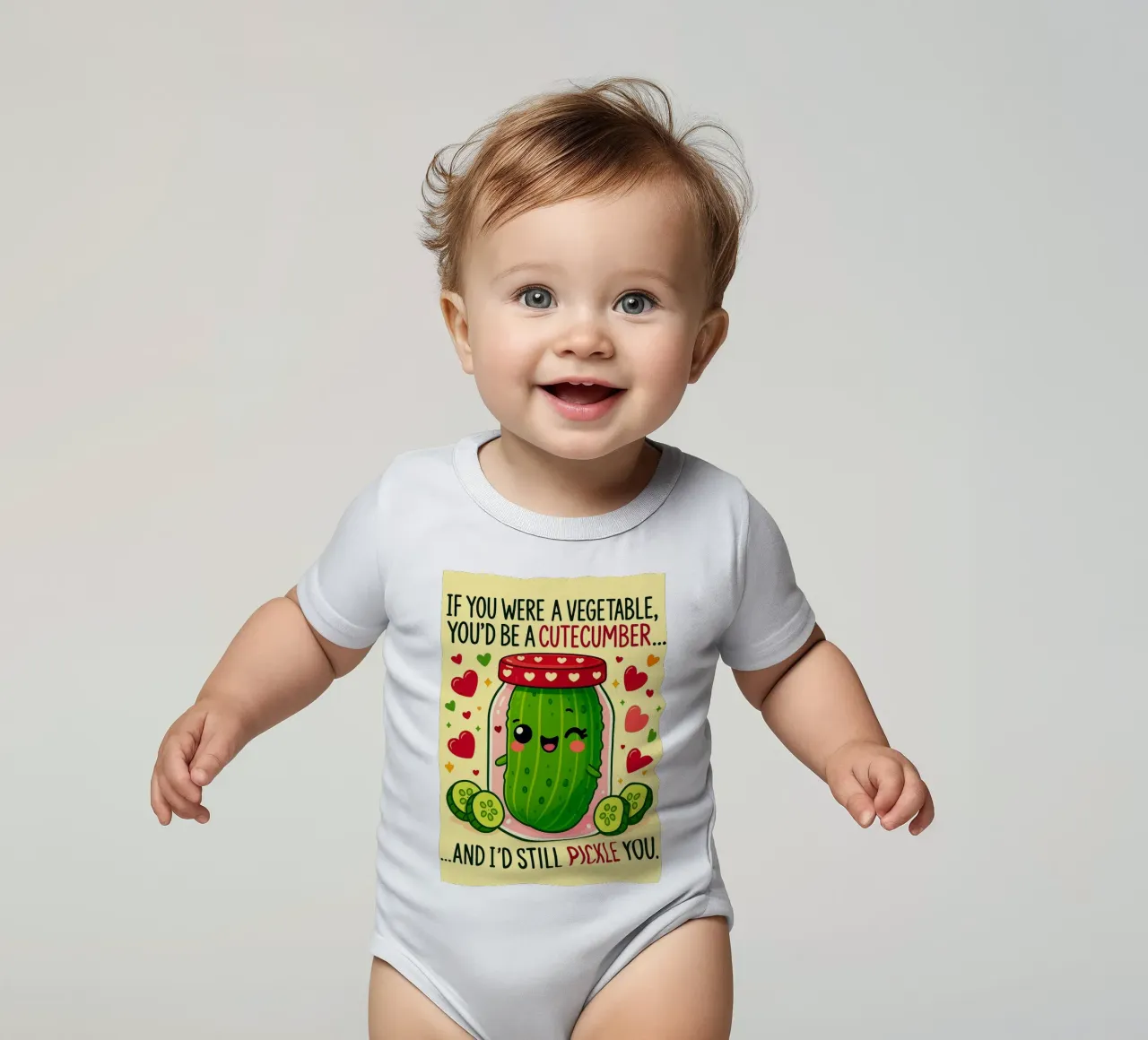 Se fossi un vegetale, saresti un cetriolo da taglio body neonato maniche corte da Avocadoz