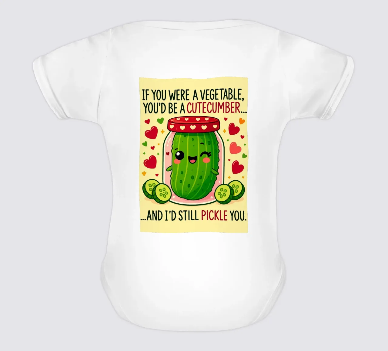 Se fossi un vegetale, saresti un cetriolo da taglio body neonato maniche corte da Avocadoz