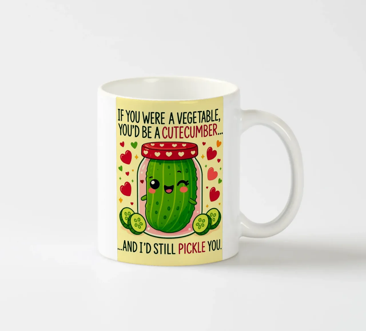 Se fossi un vegetale, saresti un cetriolo da taglio tazza in ceramica da Avocadoz