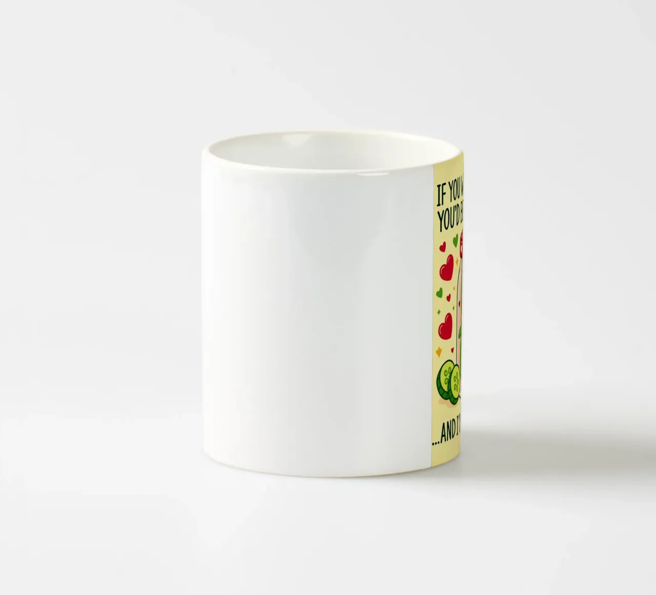 Se fossi un vegetale, saresti un cetriolo da taglio tazza in ceramica da Avocadoz