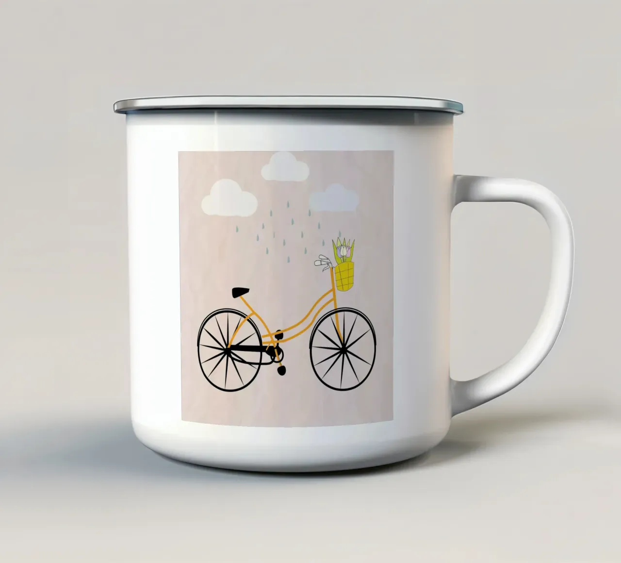 the cute bicycle tazza in smalto da scoten