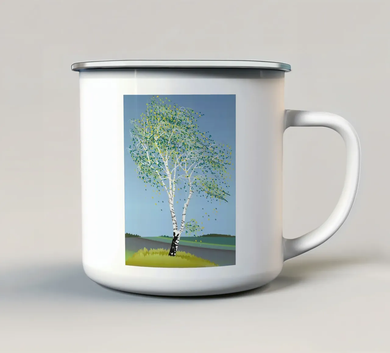 epic tree leaf emaille mok van scoten