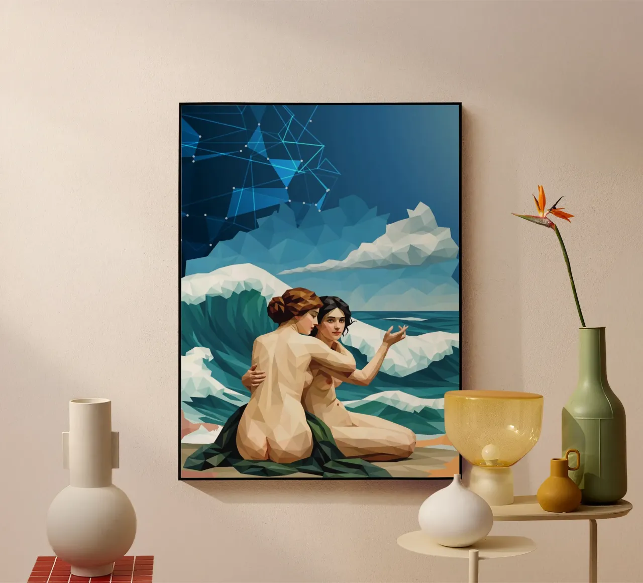 Le Ninfe del Mare Lowpoly plexiglass da Low Profile