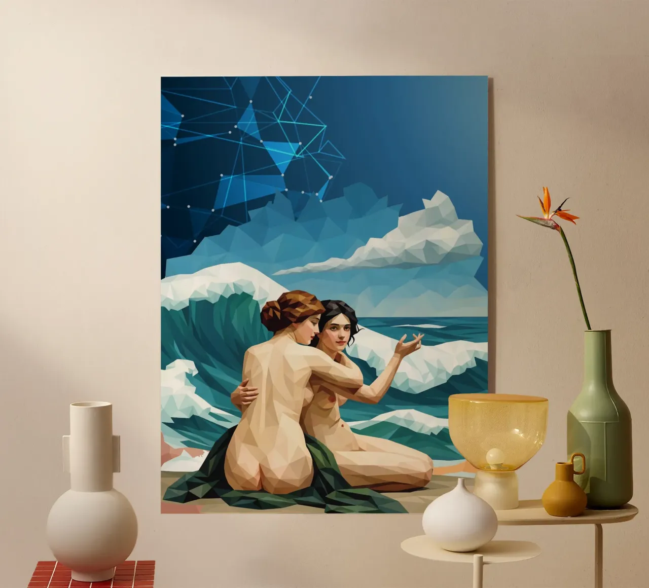 Le Ninfe del Mare Lowpoly plexiglass da Low Profile