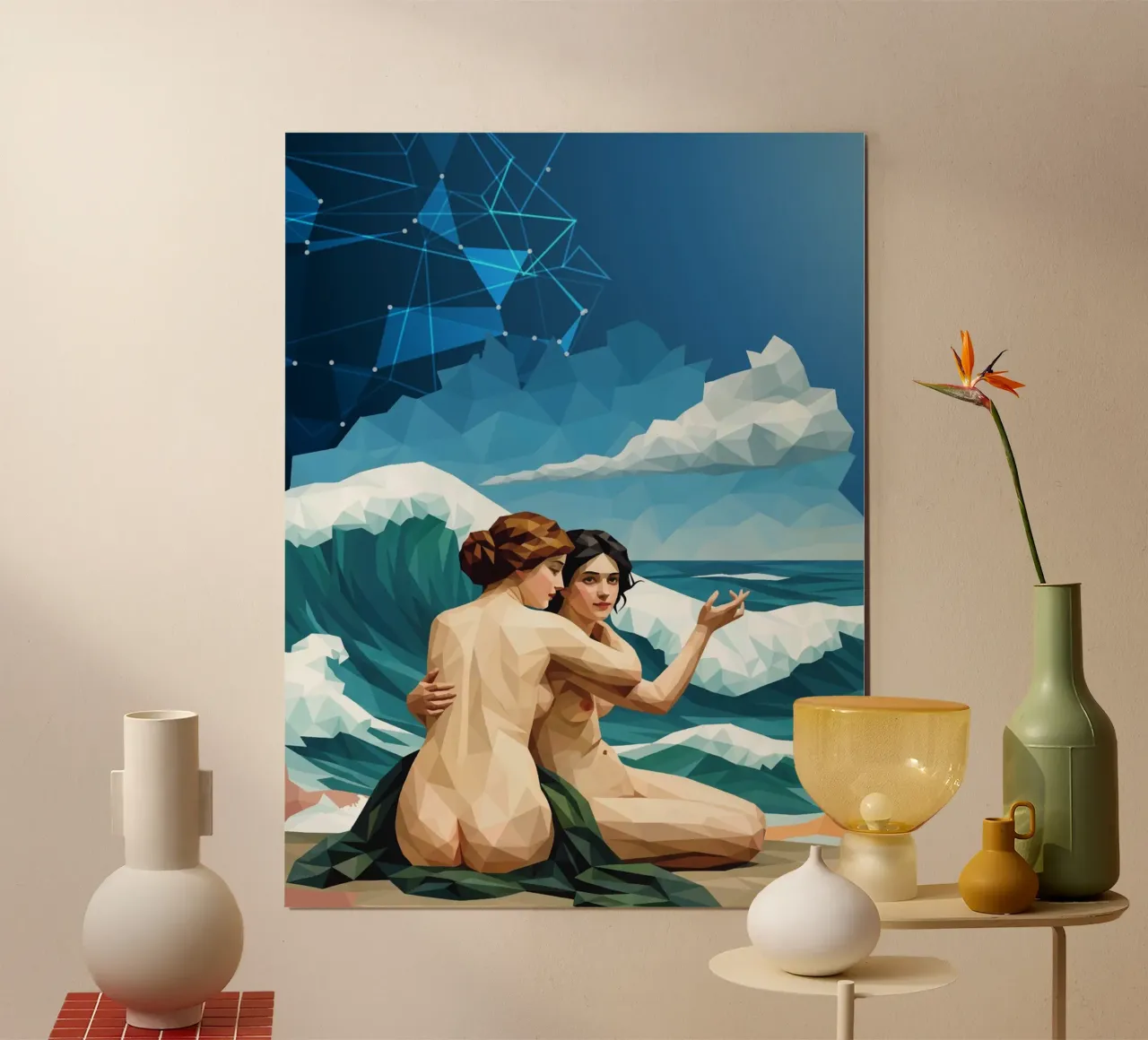 Le Ninfe del Mare Lowpoly carta hahnemühle da Low Profile