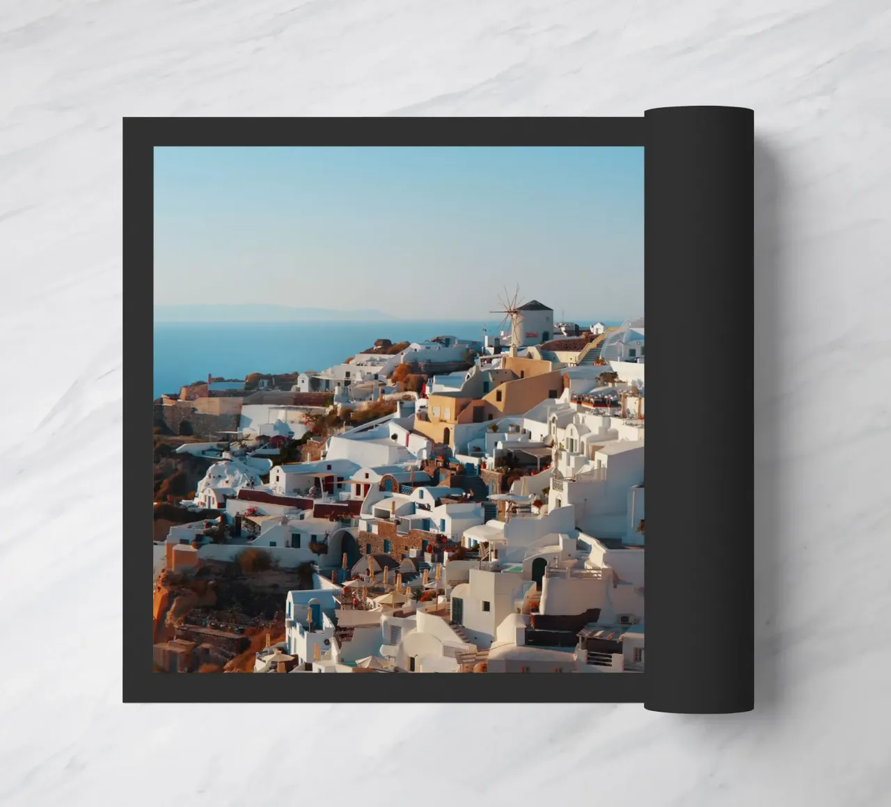 Oia Santorini (Greece) felpudo de Fjöllart