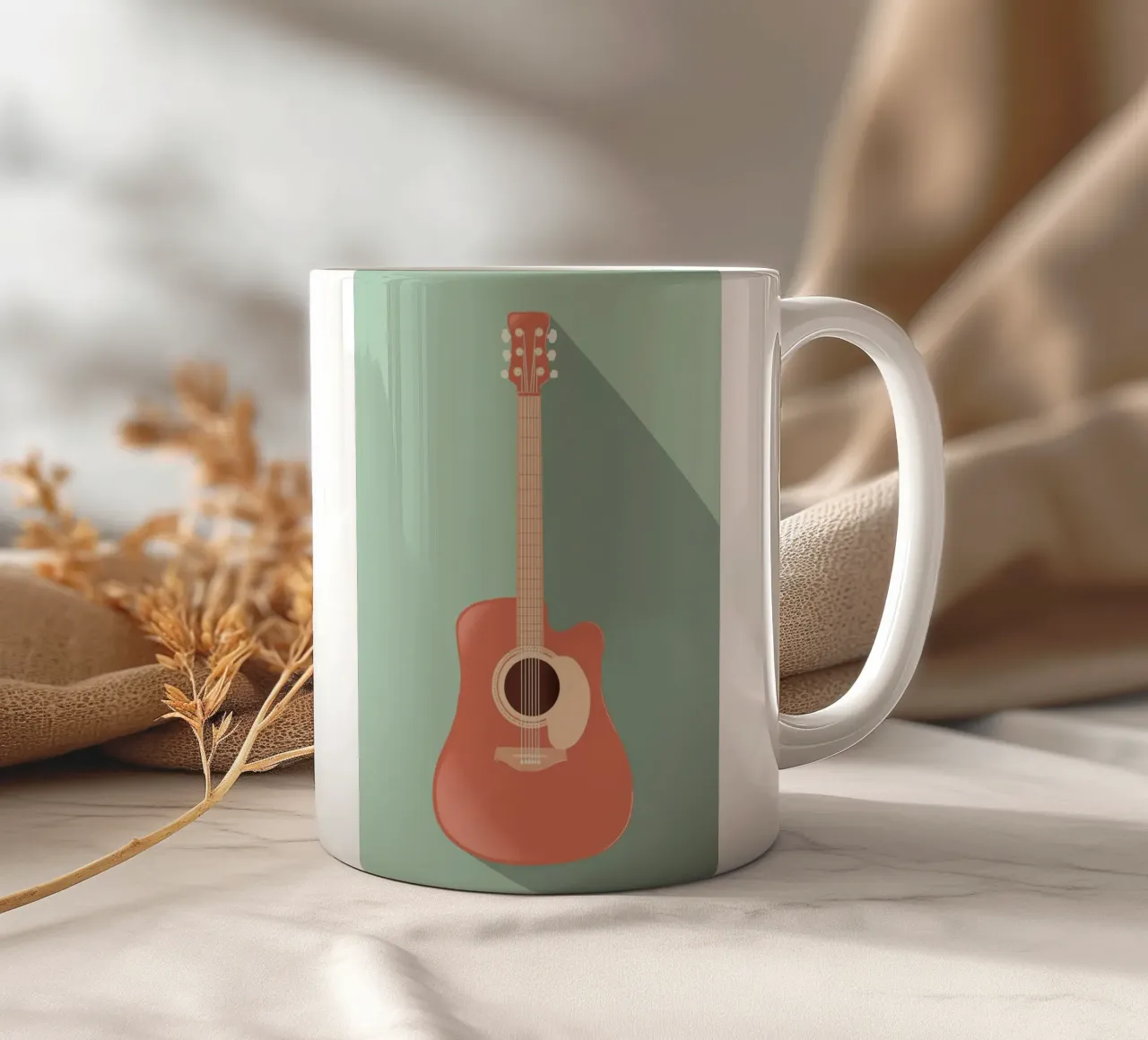 guitar shadow tazza in ceramica da scoten