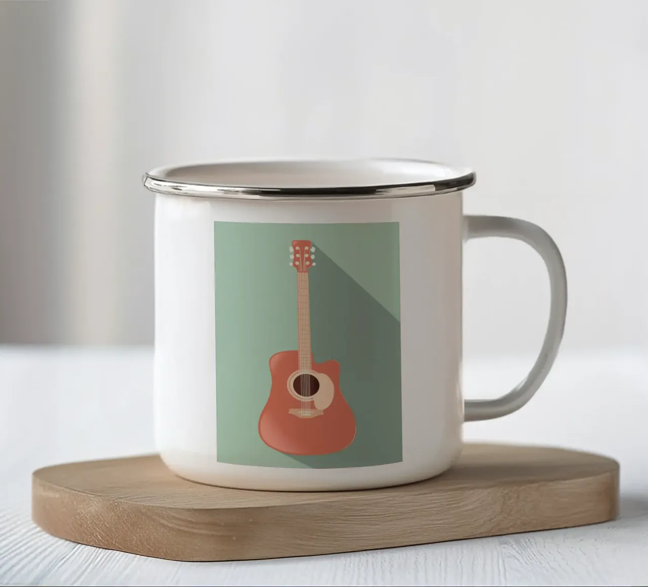 guitar shadow tazza in smalto da scoten