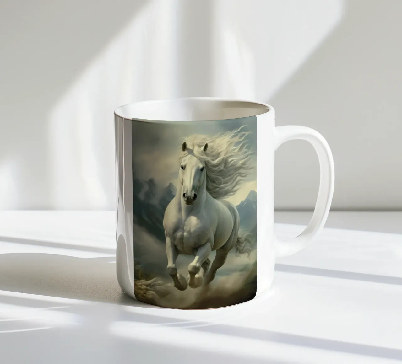 epic horse tazza in ceramica da scoten