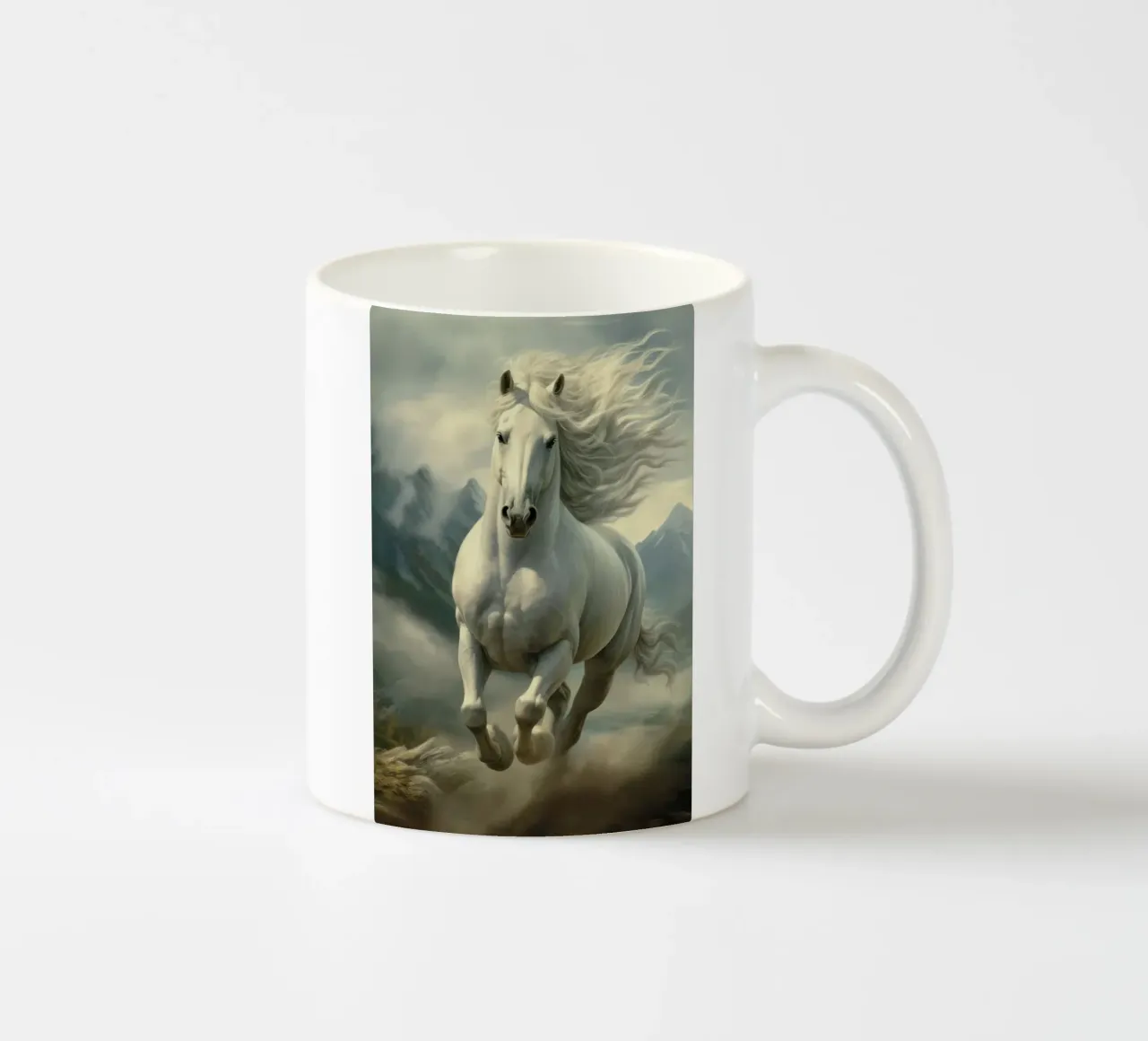 epic horse tazza in ceramica da scoten