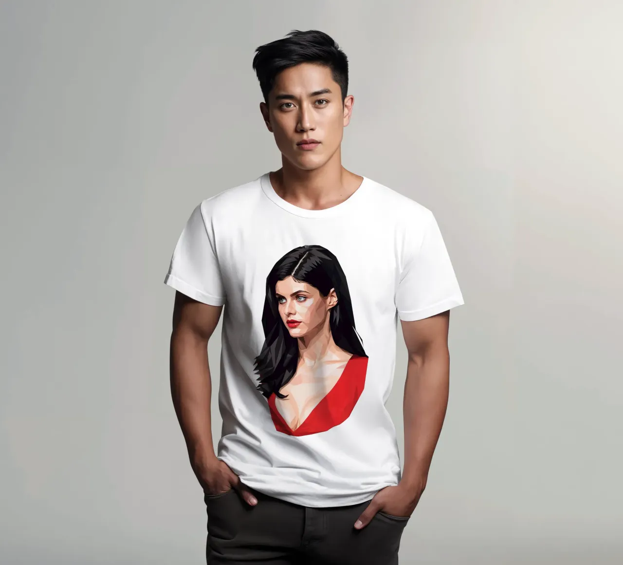 Alexandra Daddario Lowpoly t-shirt da Low Profile