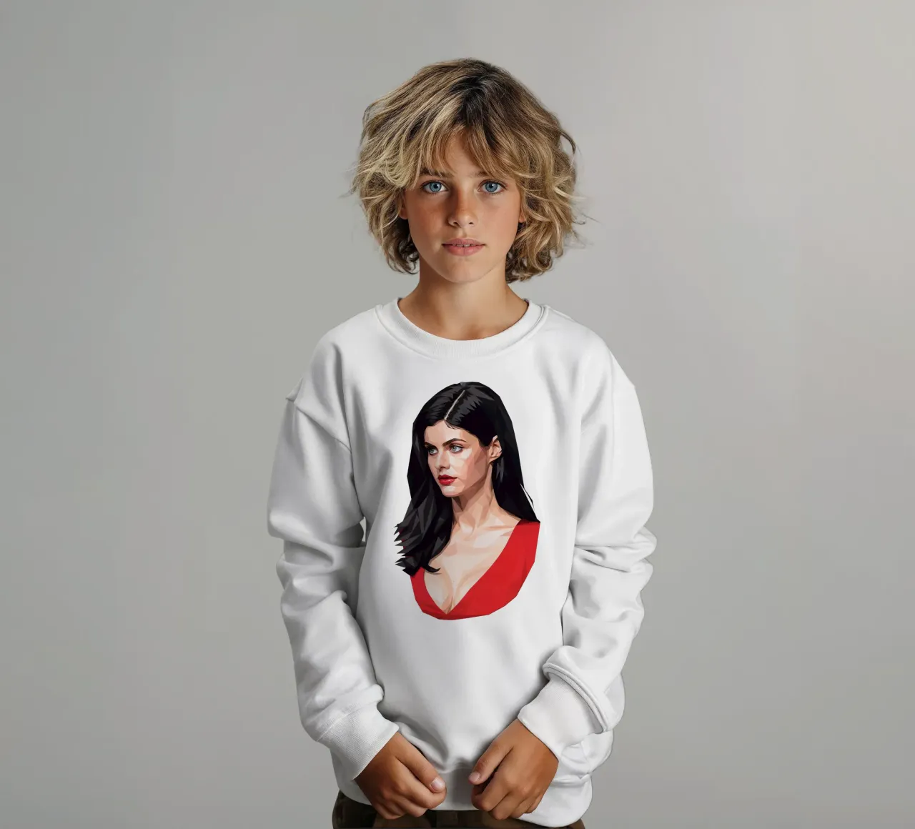 Alexandra Daddario Lowpoly felpa bambino da Low Profile
