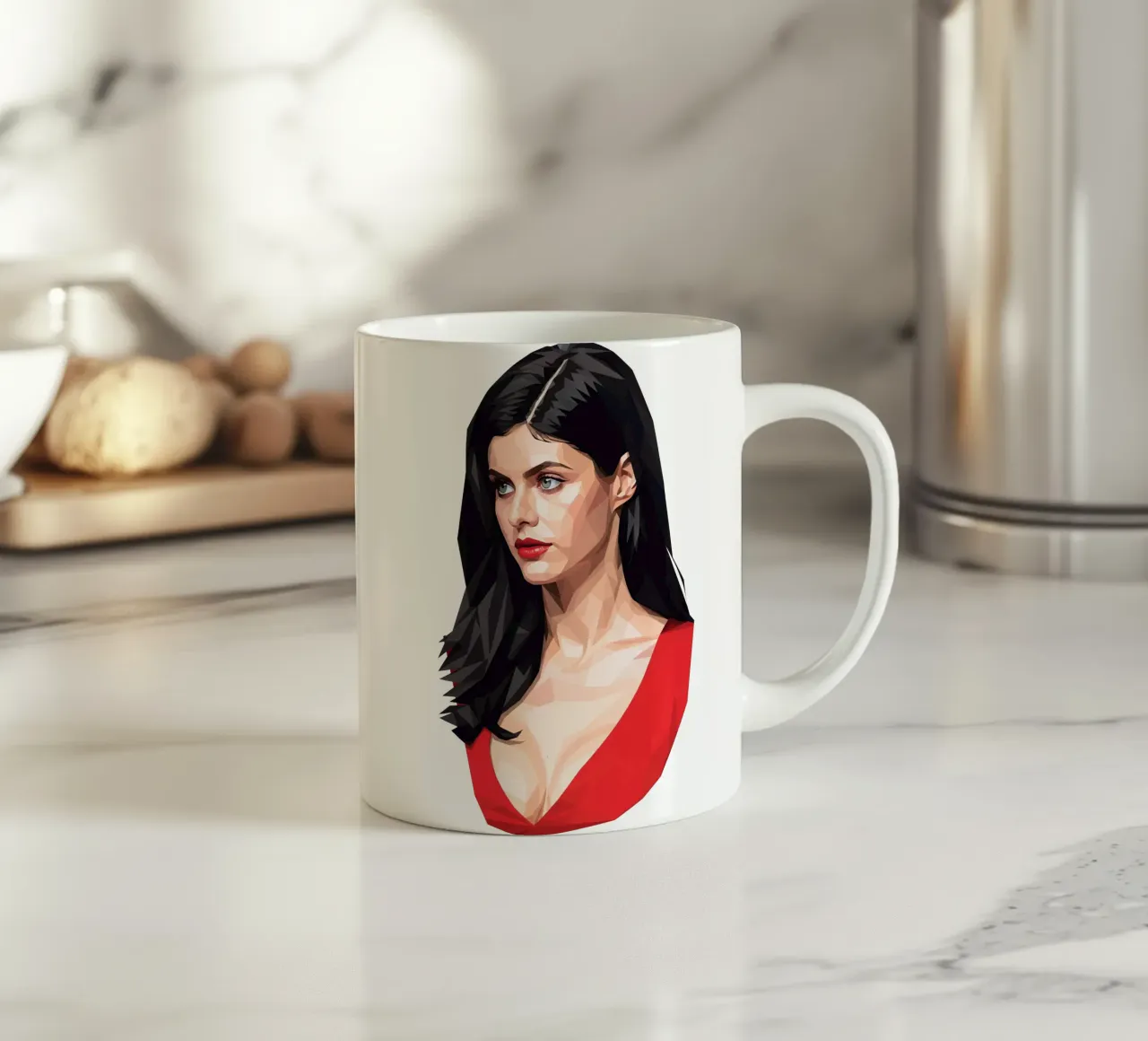 Alexandra Daddario Lowpoly tazza in ceramica da Low Profile