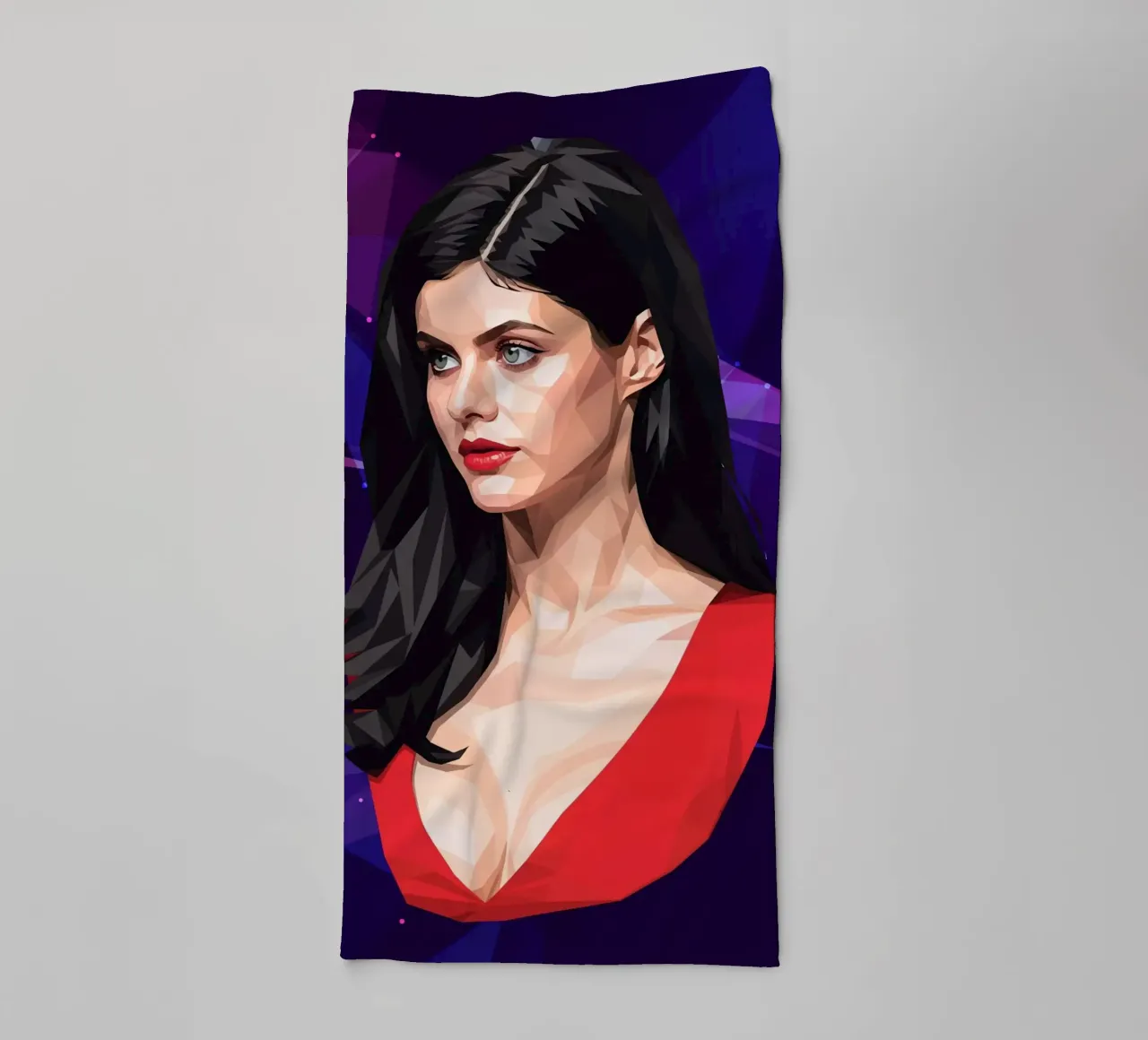 Alexandra Daddario Lowpoly asciugamano da bagno da Low Profile