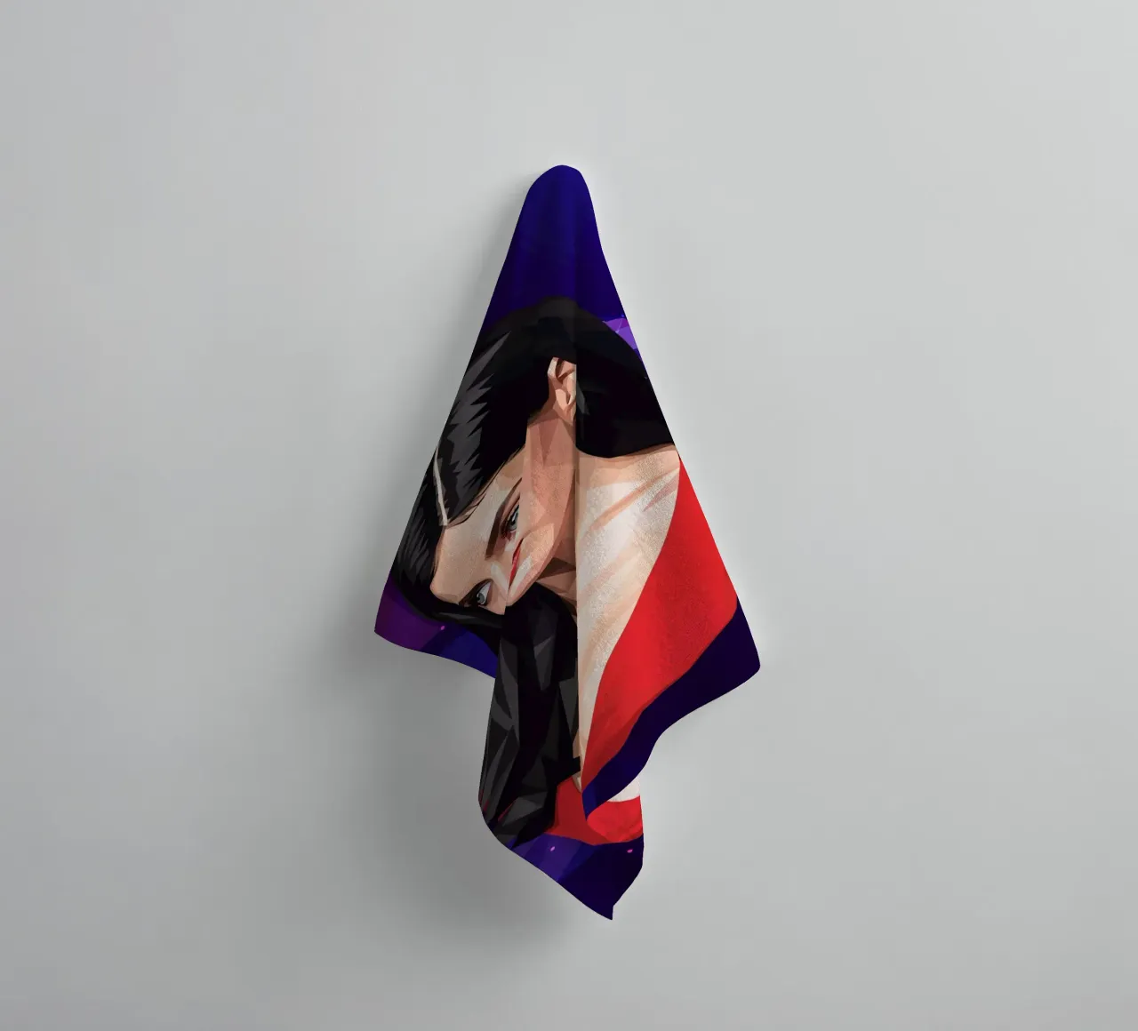 Alexandra Daddario Lowpoly asciugamano da bagno da Low Profile