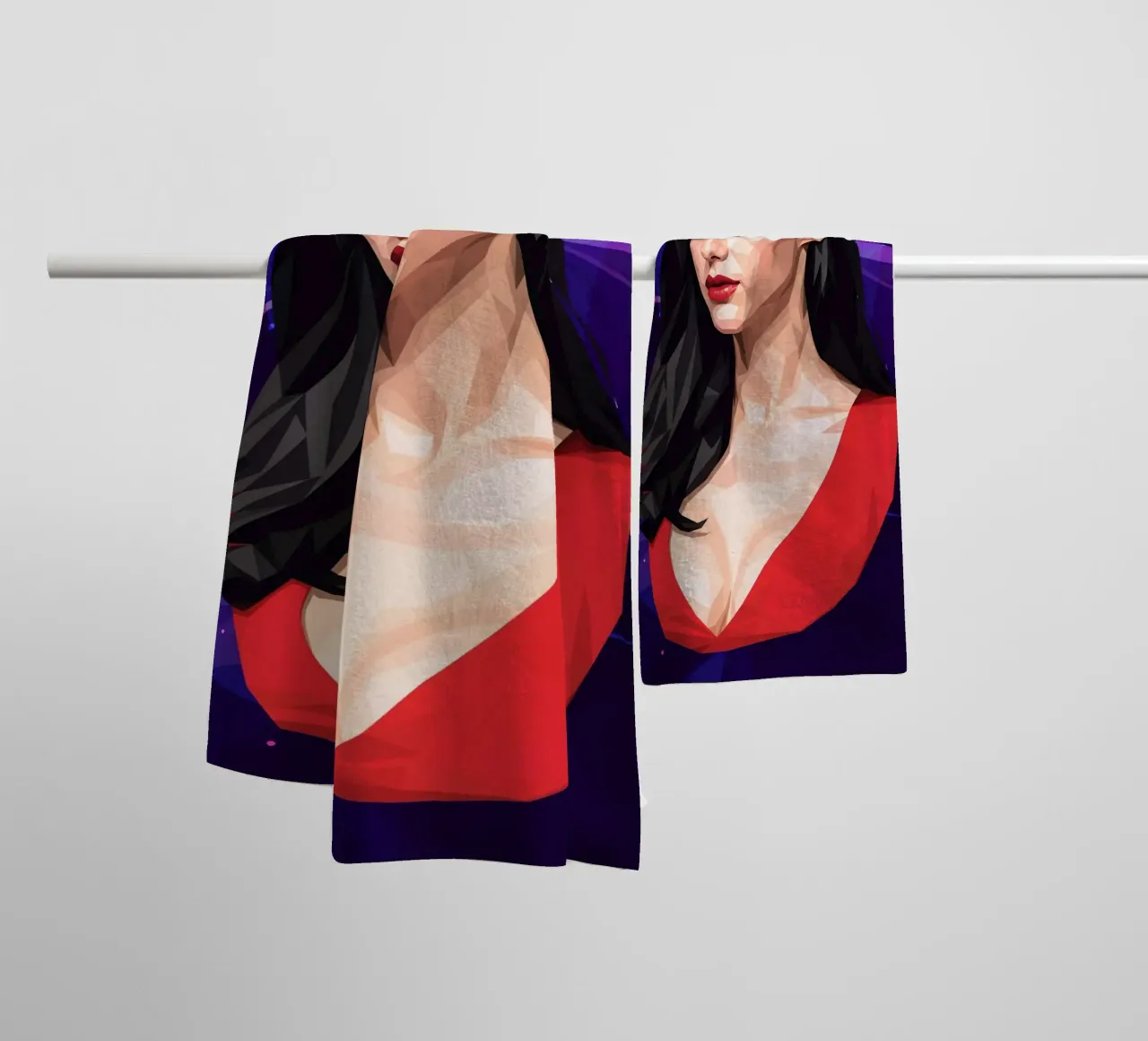 Alexandra Daddario Lowpoly asciugamano da bagno da Low Profile