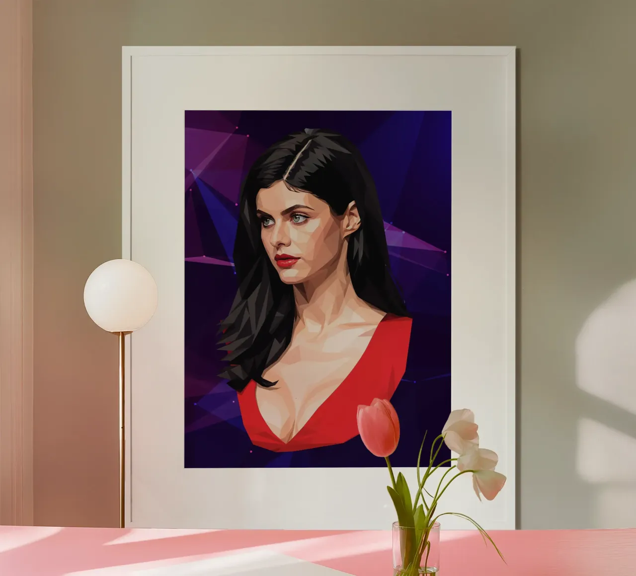 Alexandra Daddario Lowpoly carta hahnemühle da Low Profile
